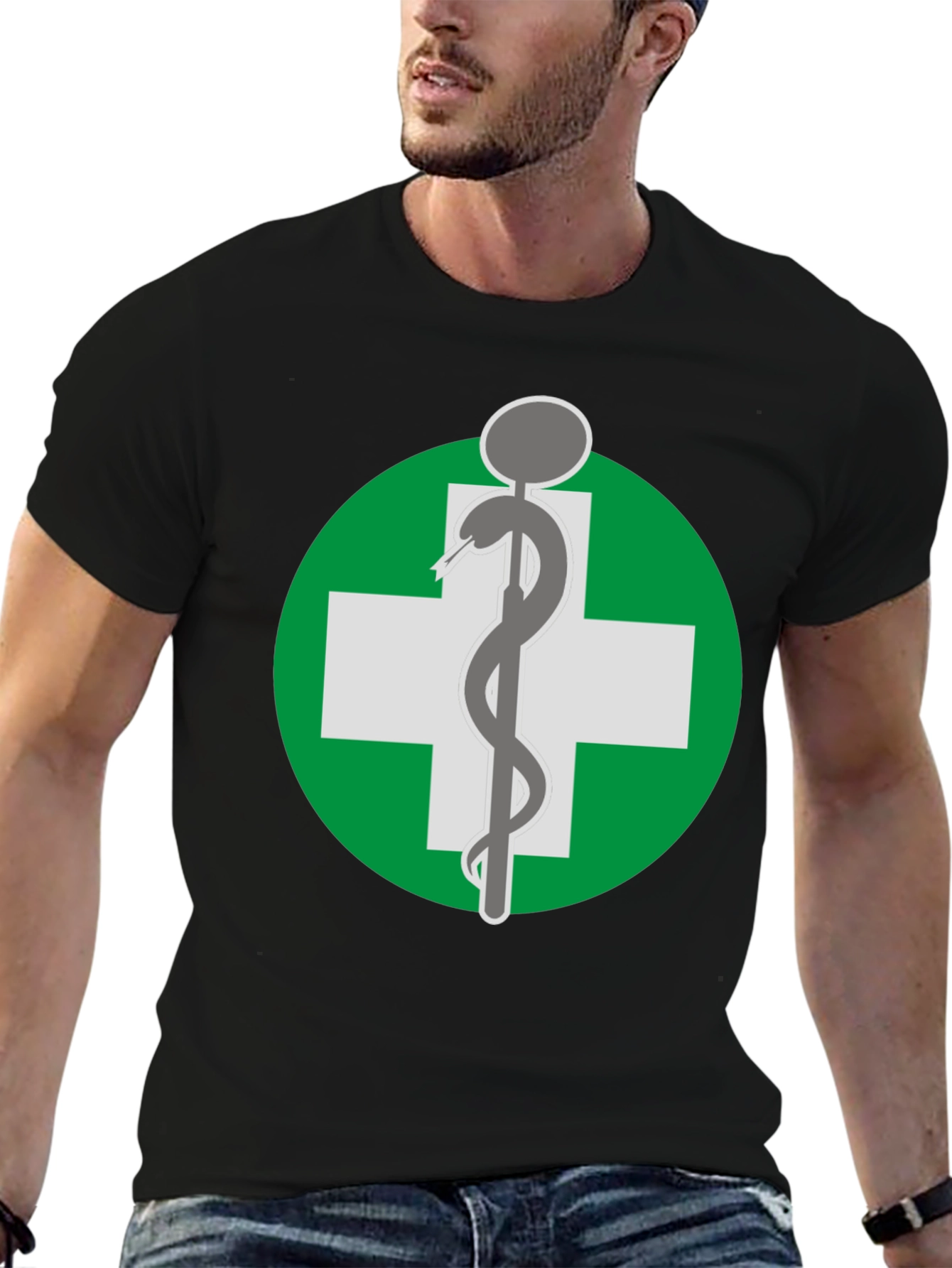 Caduceus Medical Symbol Graphic T-Shirt