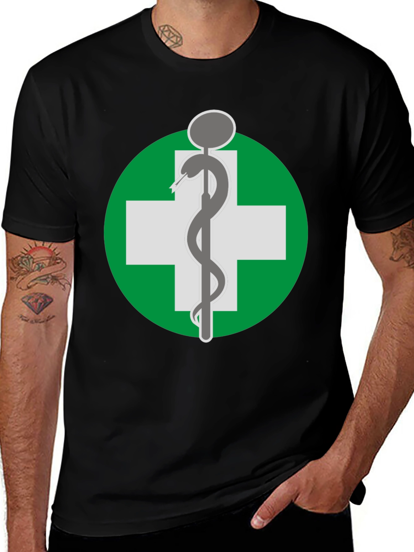 Caduceus Medical Symbol Graphic T-Shirt