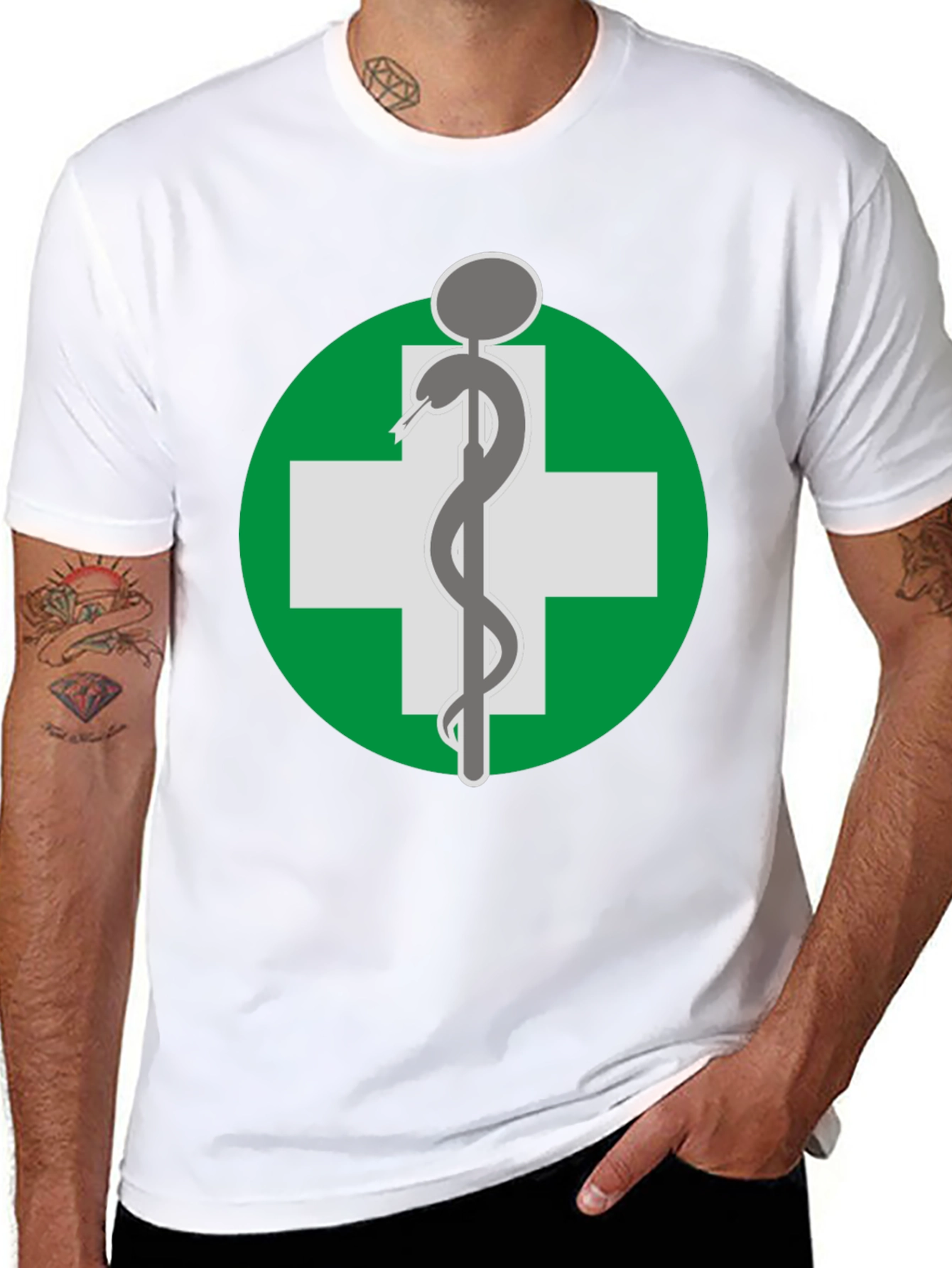 Caduceus Medical Symbol Graphic T-Shirt