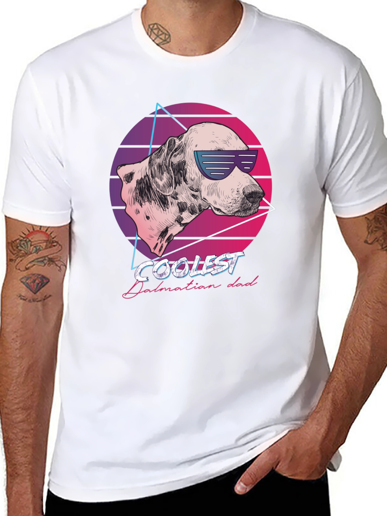 Coolest Dalmatian Dad T-Shirt Retro Style