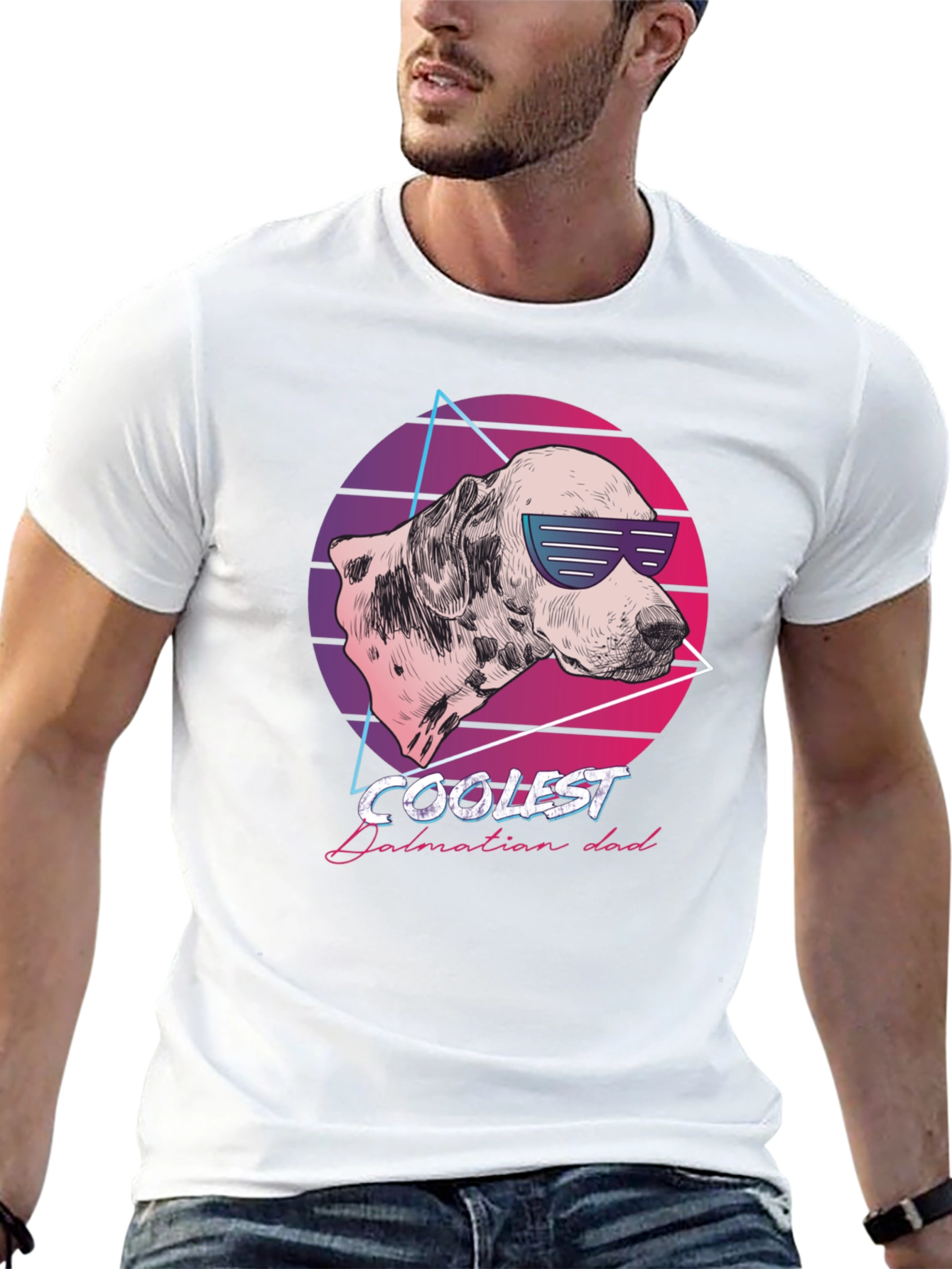 Coolest Dalmatian Dad T-Shirt Retro Style