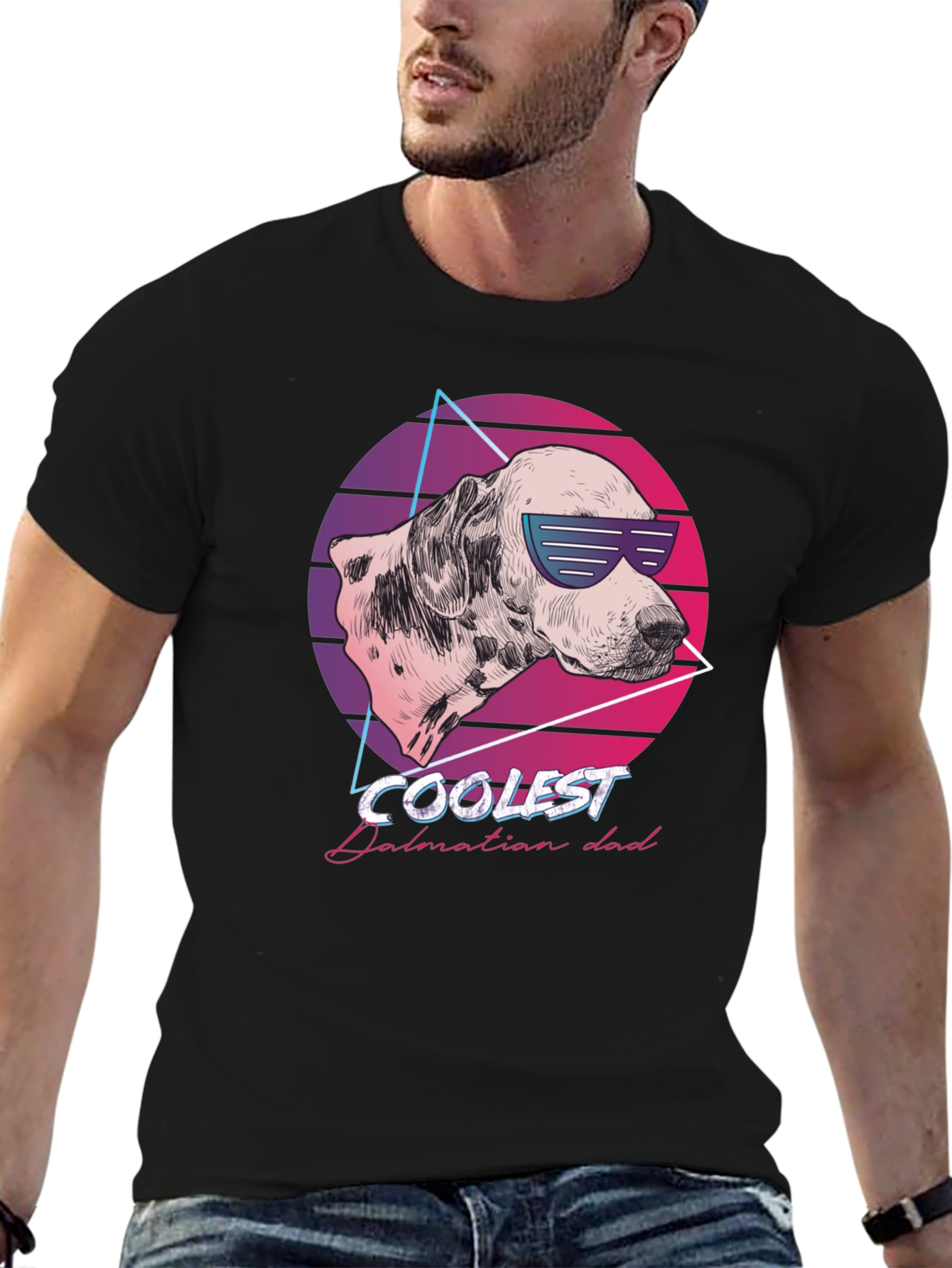Coolest Dalmatian Dad T-Shirt Retro Style