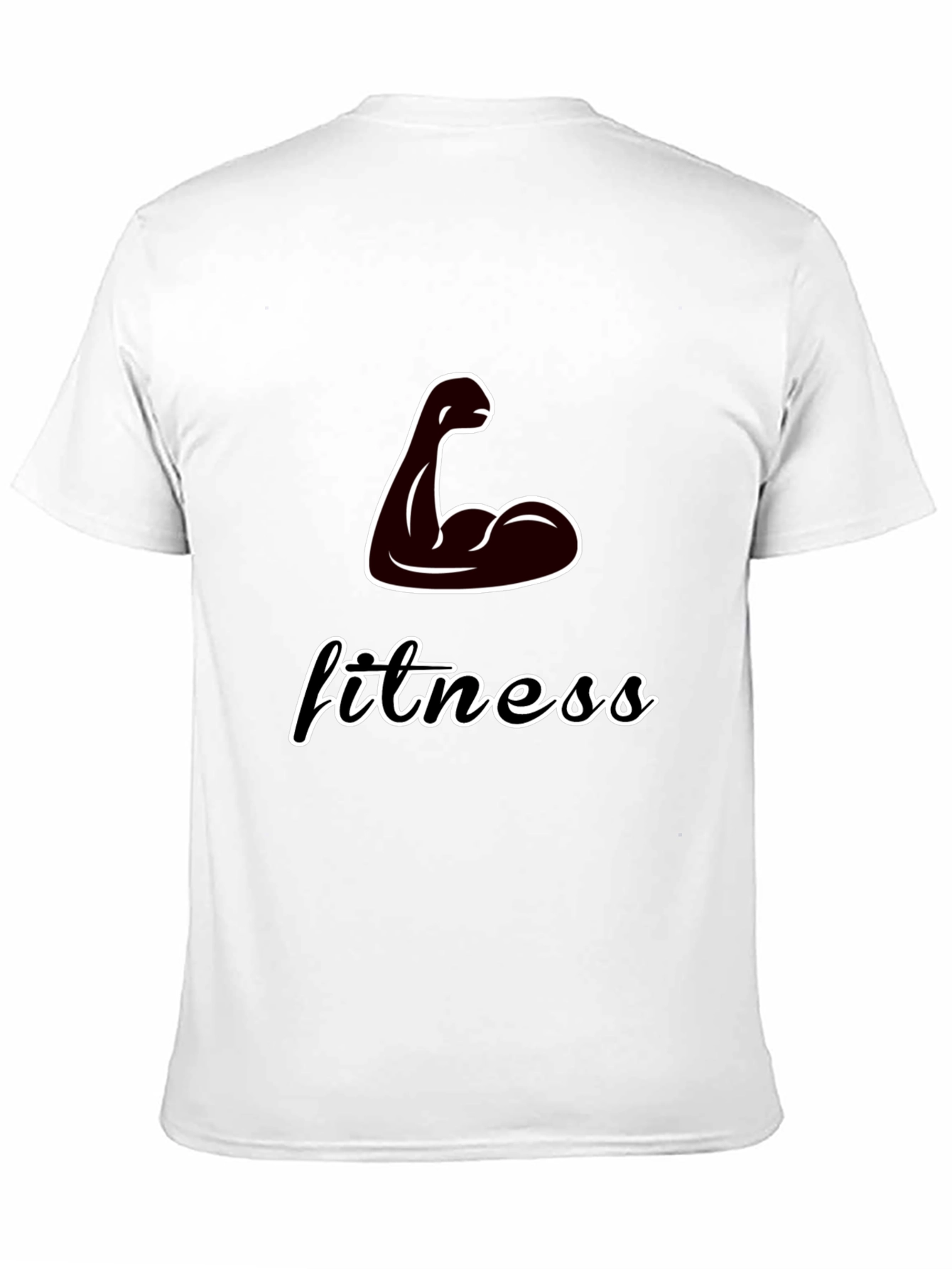 Fitness Graphic T-Shirt - Black Crew Neck Tee