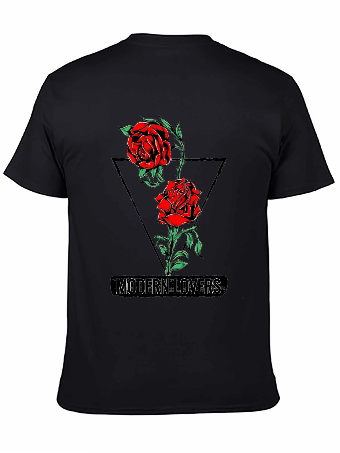 Modern Lovers Rose Graphic Tee - Black