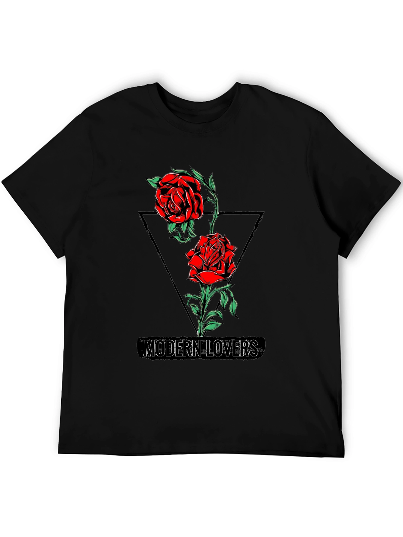 Modern Lovers Rose Graphic Tee - Black