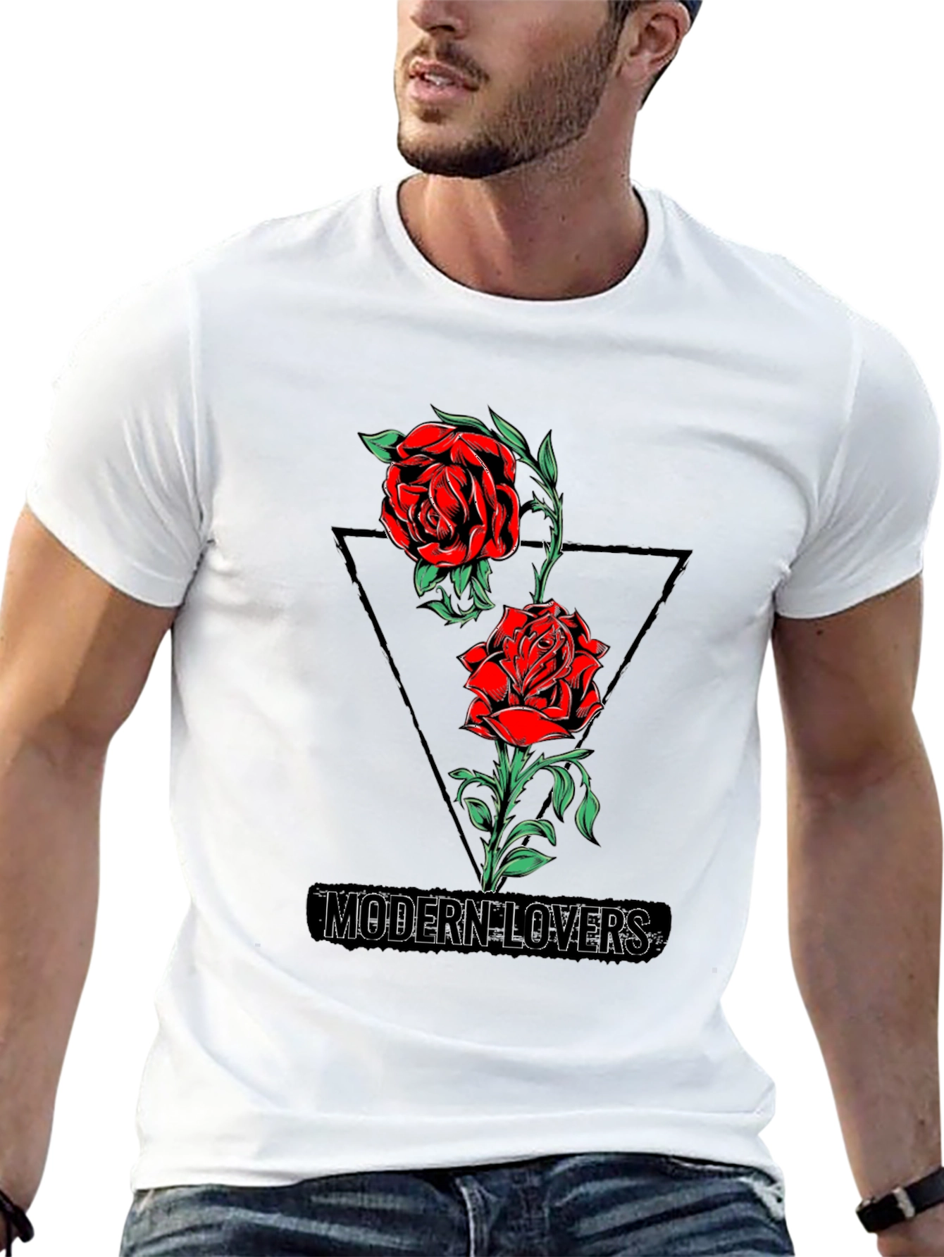 Modern Lovers Rose Graphic Tee - Black