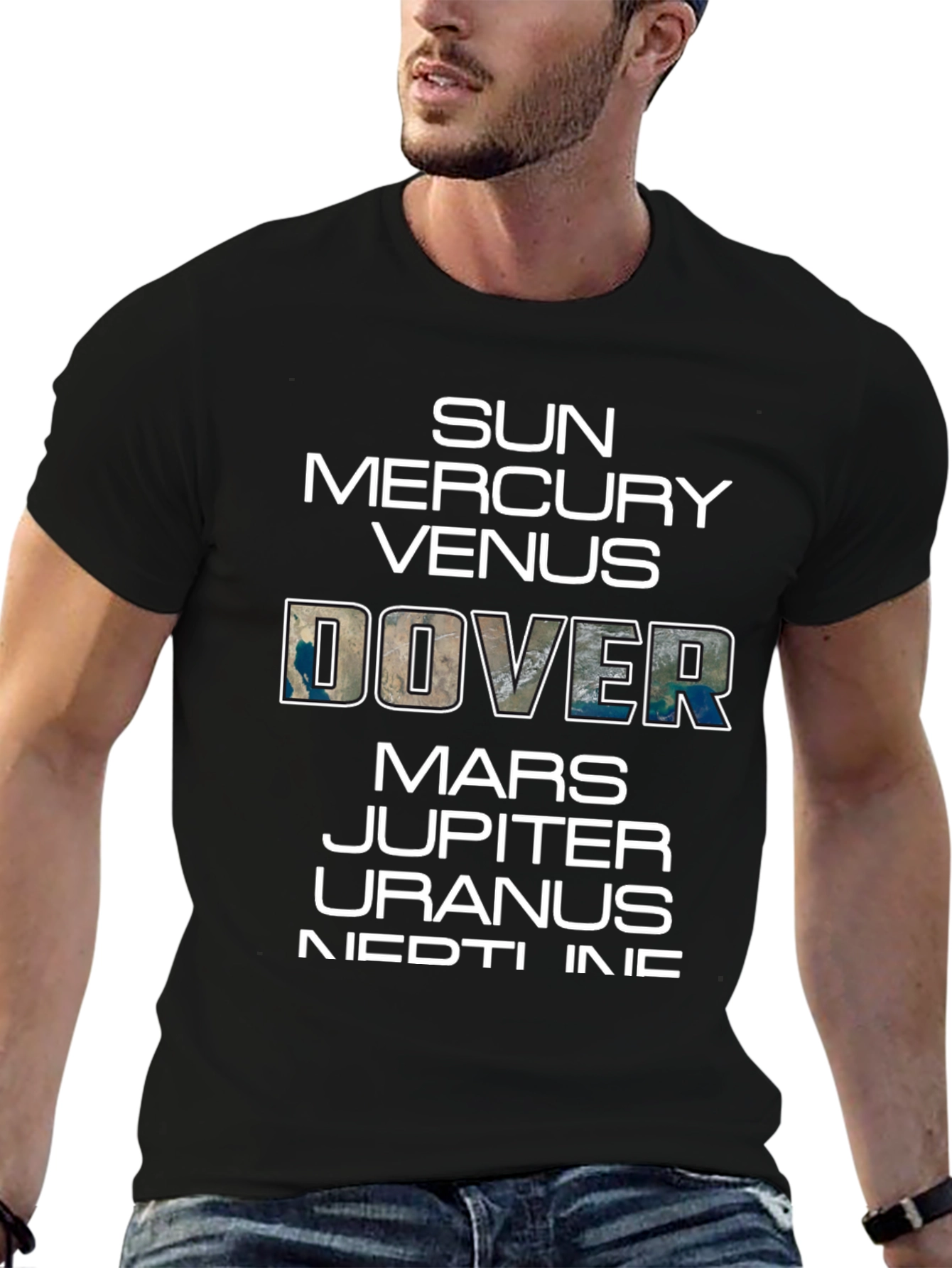 Planets T-Shirt Funny Space Dover Earth Graphic Tee
