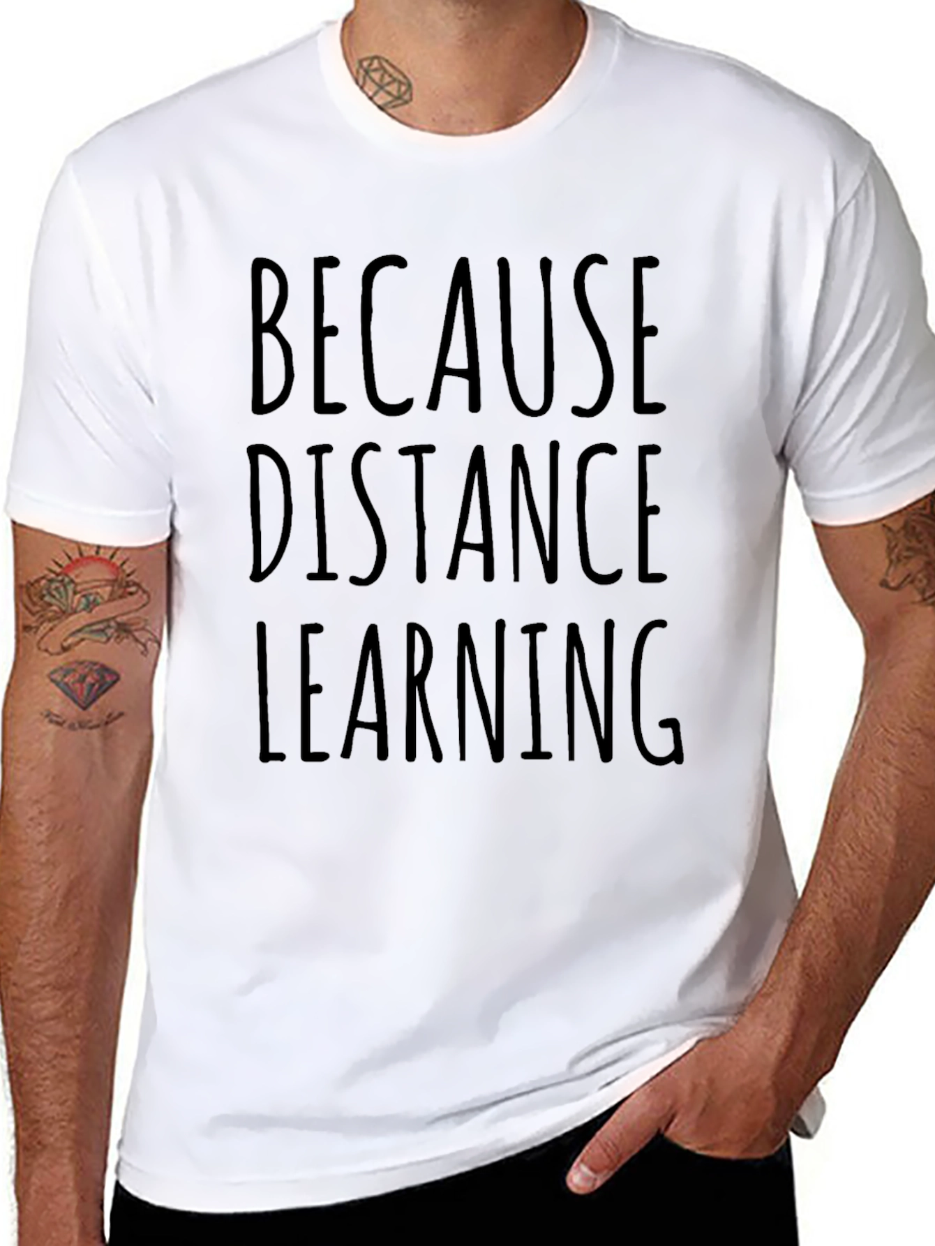 Distance Learning Black T-Shirt