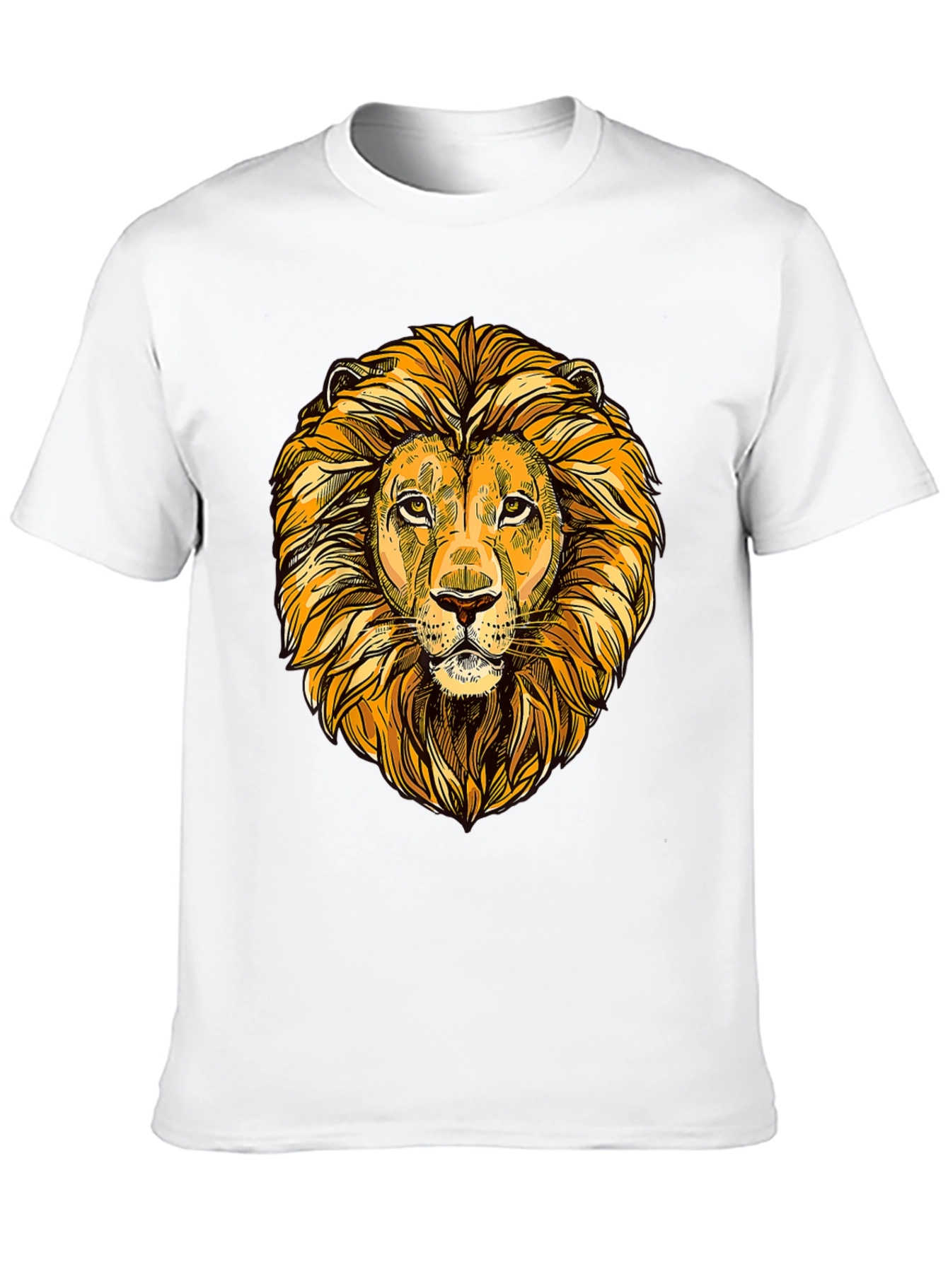 Lion Head Graphic Tee - Bold Black T-Shirt