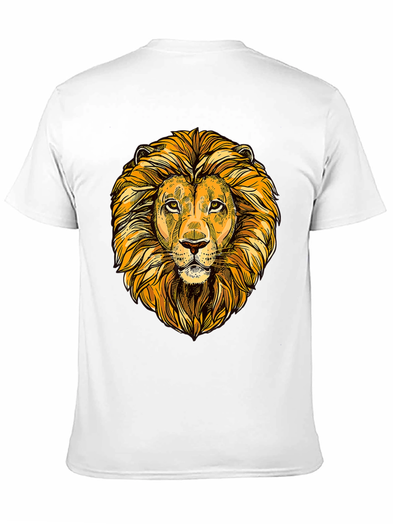 Lion Head Graphic Tee - Bold Black T-Shirt