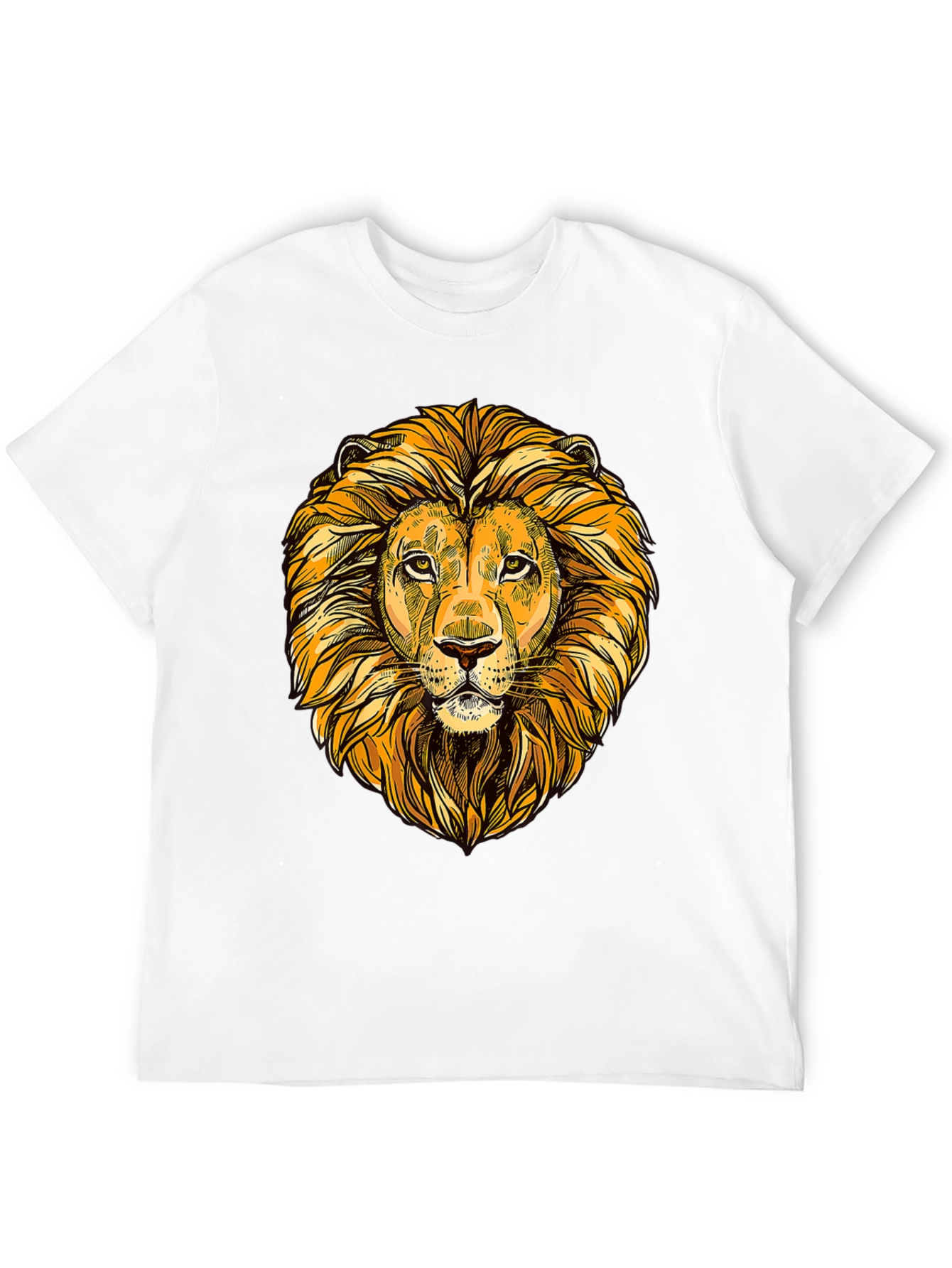 Lion Head Graphic Tee - Bold Black T-Shirt