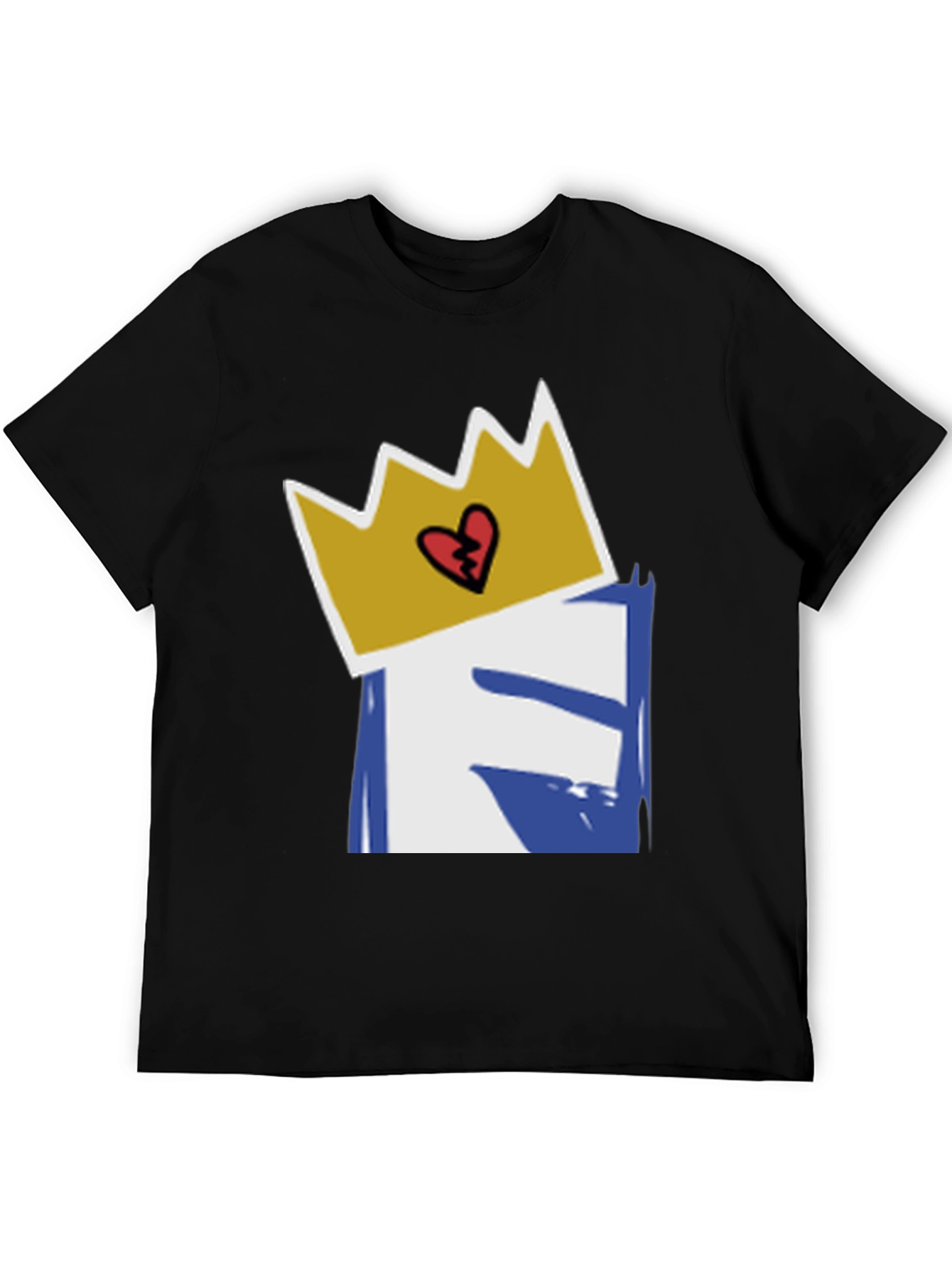 Crown Heart Graphic Black T-Shirt