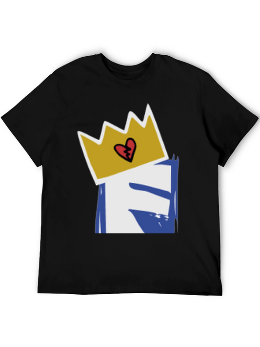 Crown Heart Graphic Black T-Shirt