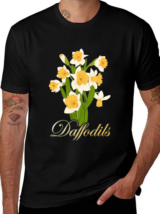 Daffodils Graphic T-Shirt - Black