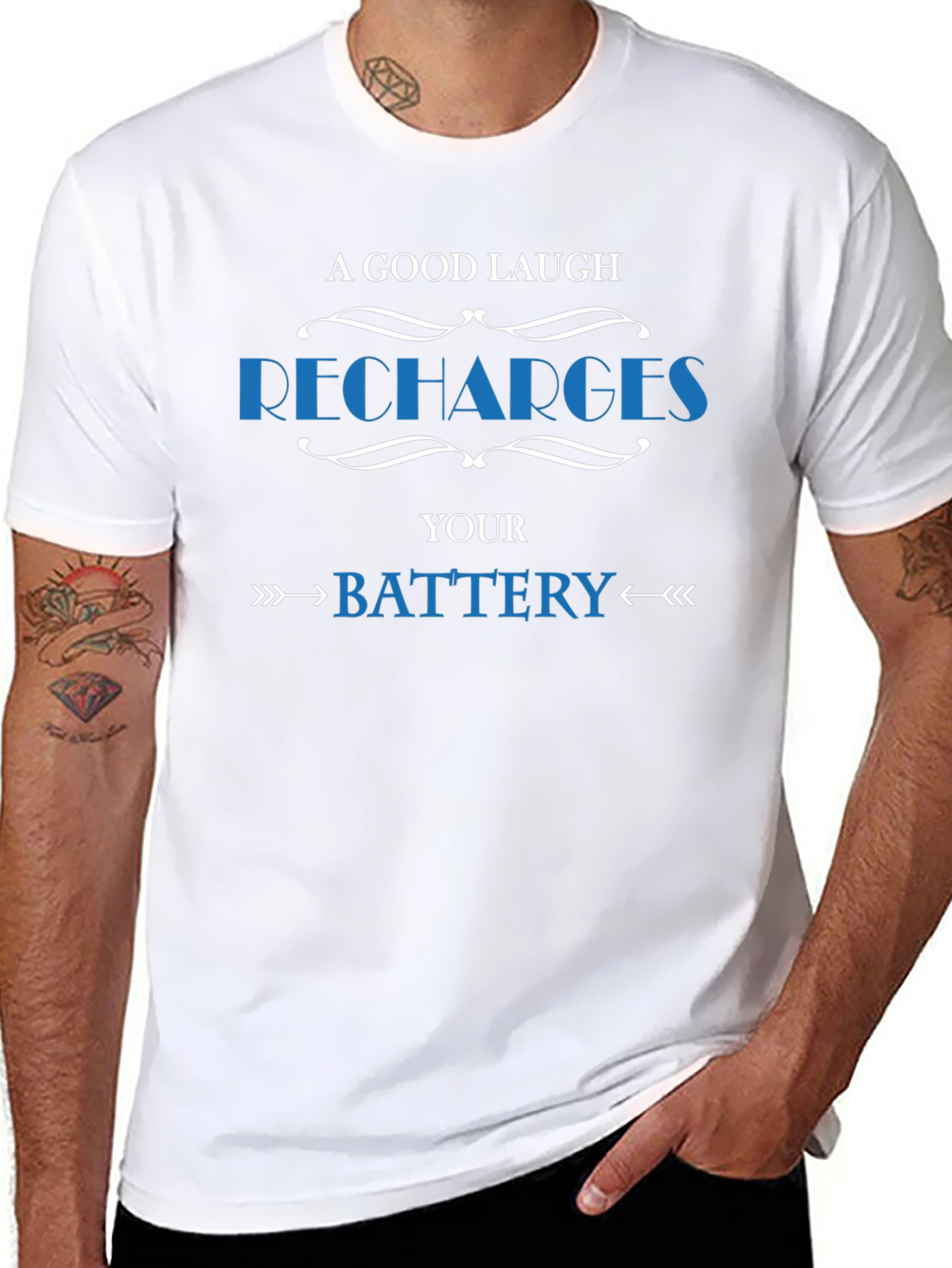 A Good Laugh Recharges Your Battery Graphic Tee
