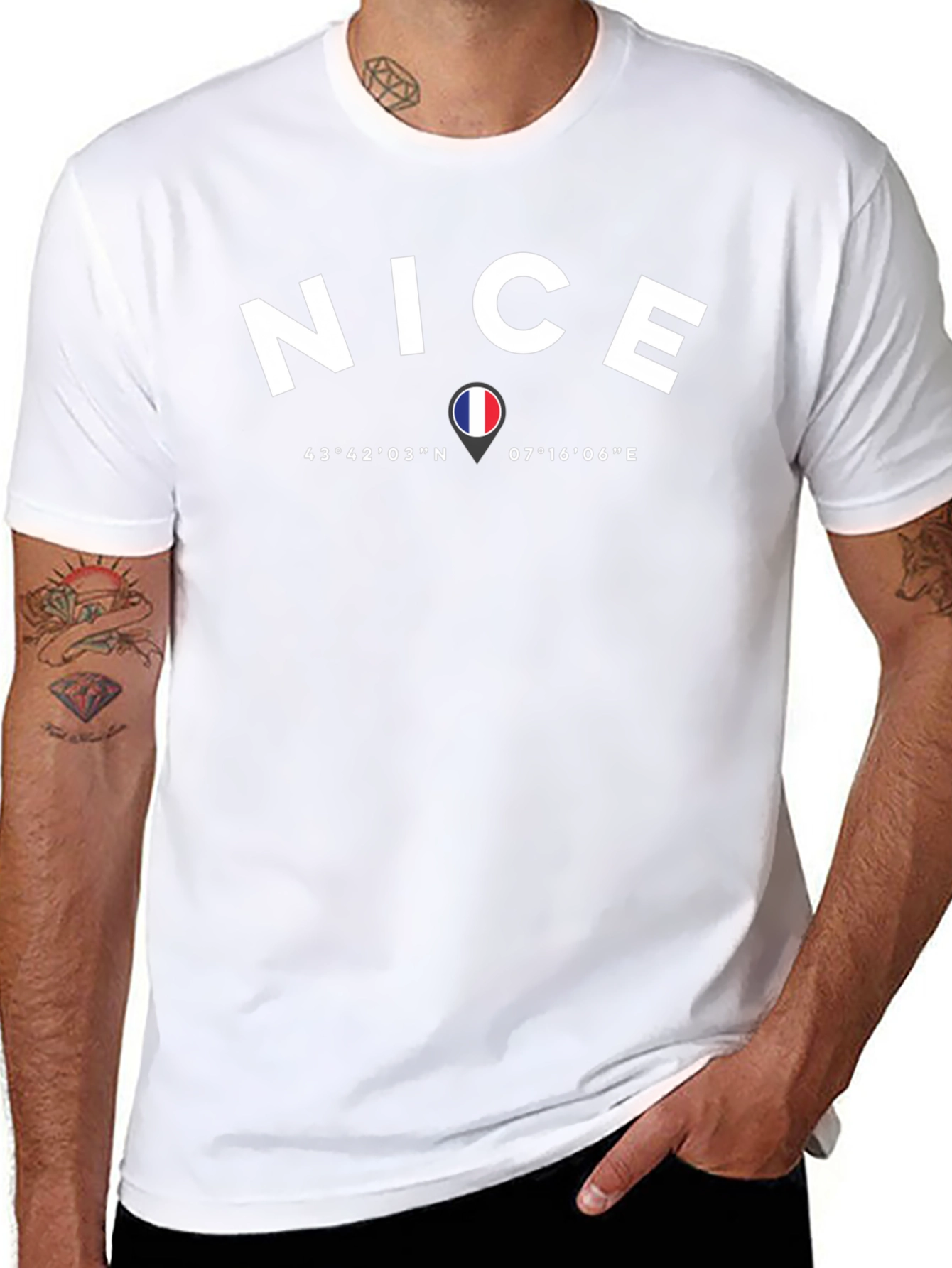 Nice France Coordinates T-Shirt