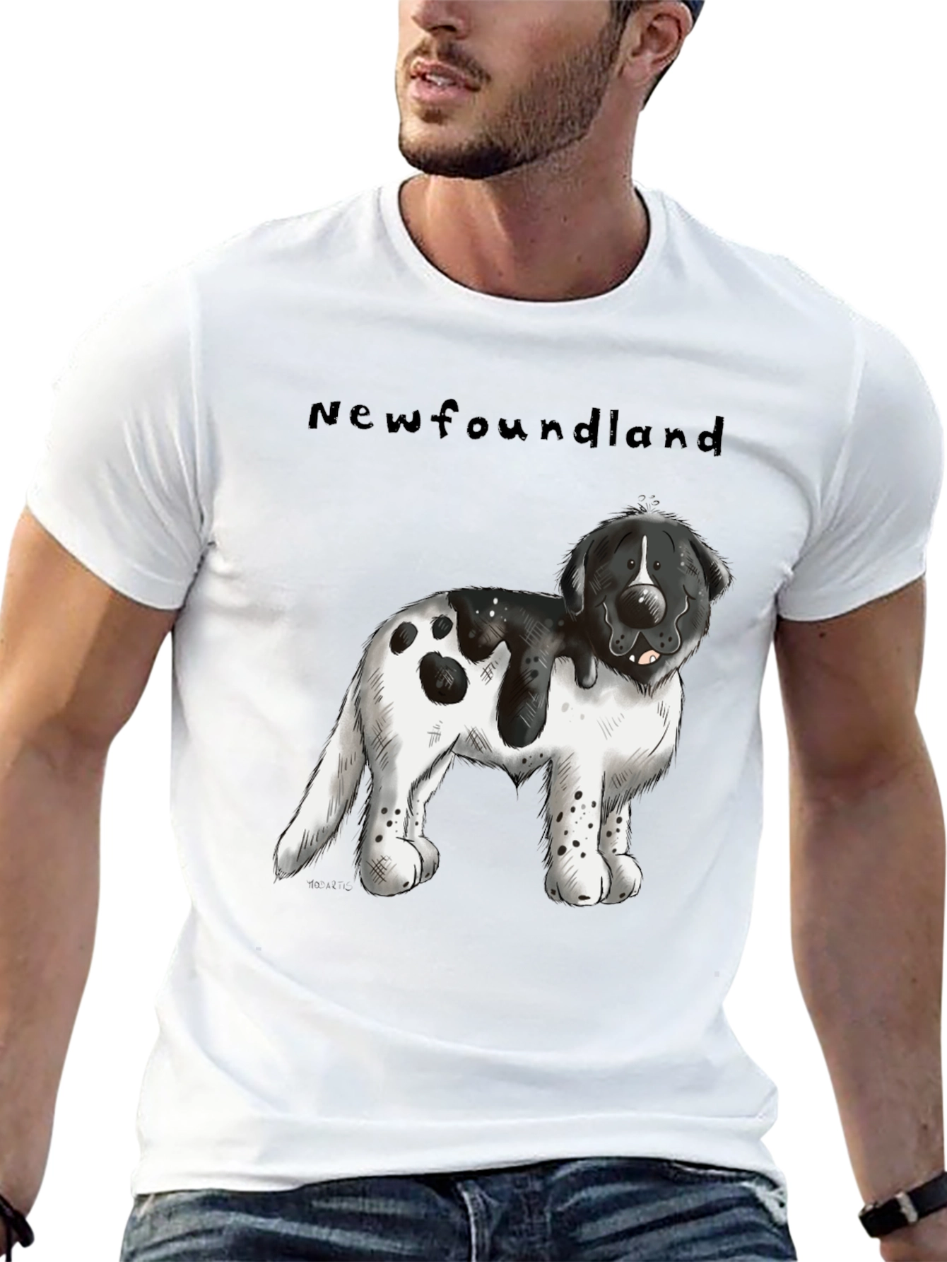 Newfoundland Dog Graphic T-Shirt