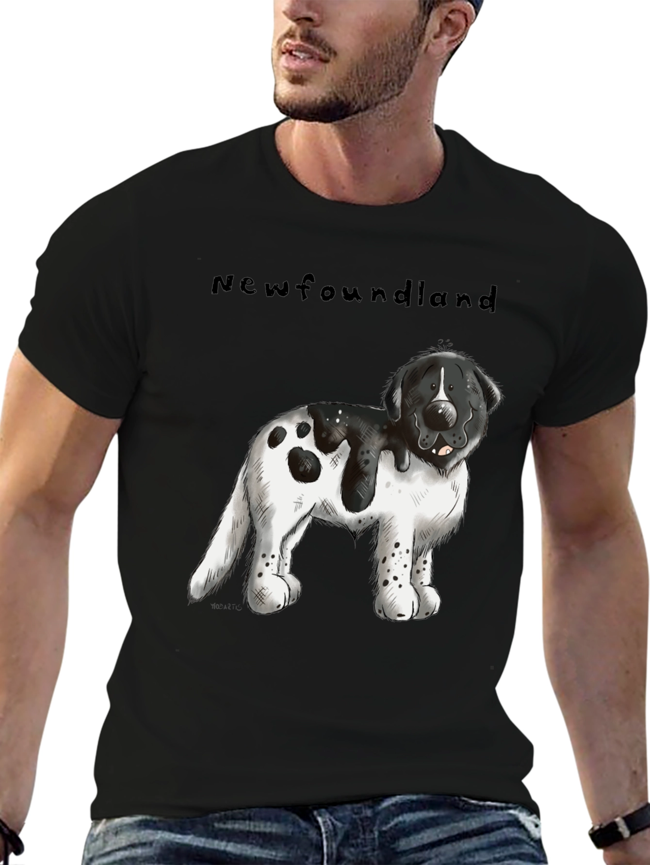 Newfoundland Dog Graphic T-Shirt