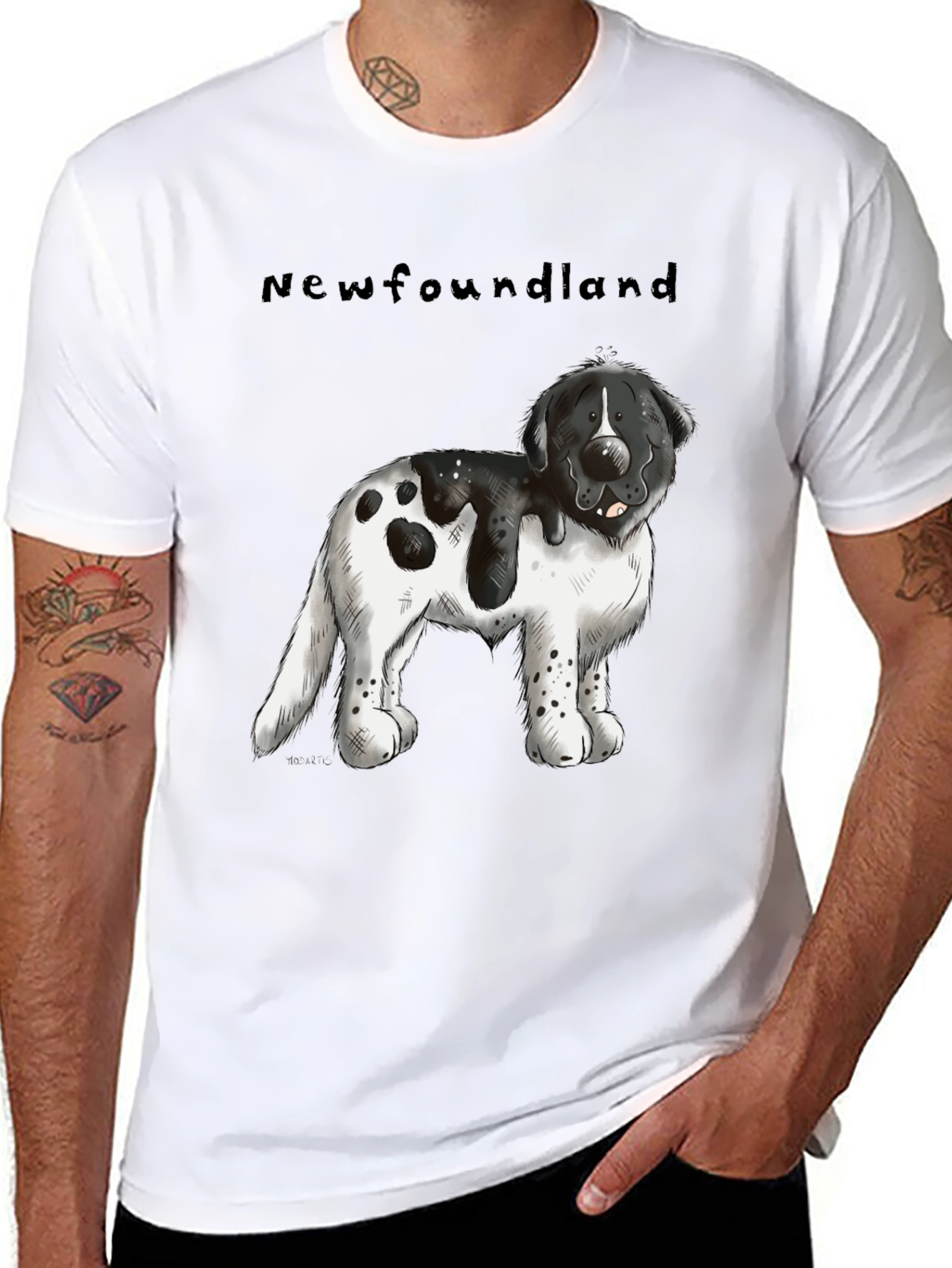 Newfoundland Dog Graphic T-Shirt