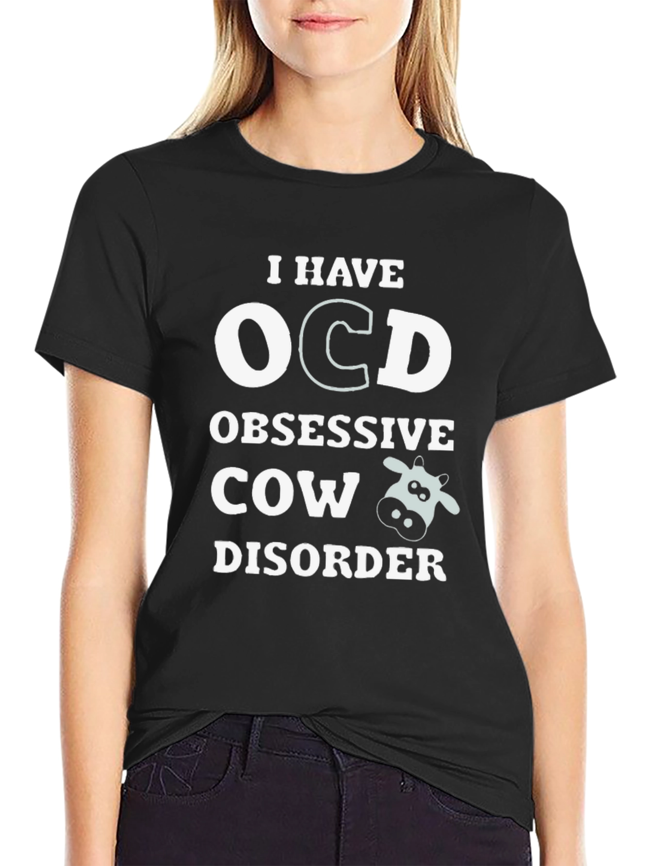 OCD Obsessive Cow Disorder Novelty T-Shirt