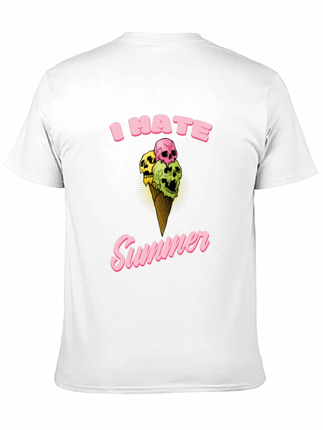 I Hate Summer Skull Ice Cream T-Shirt