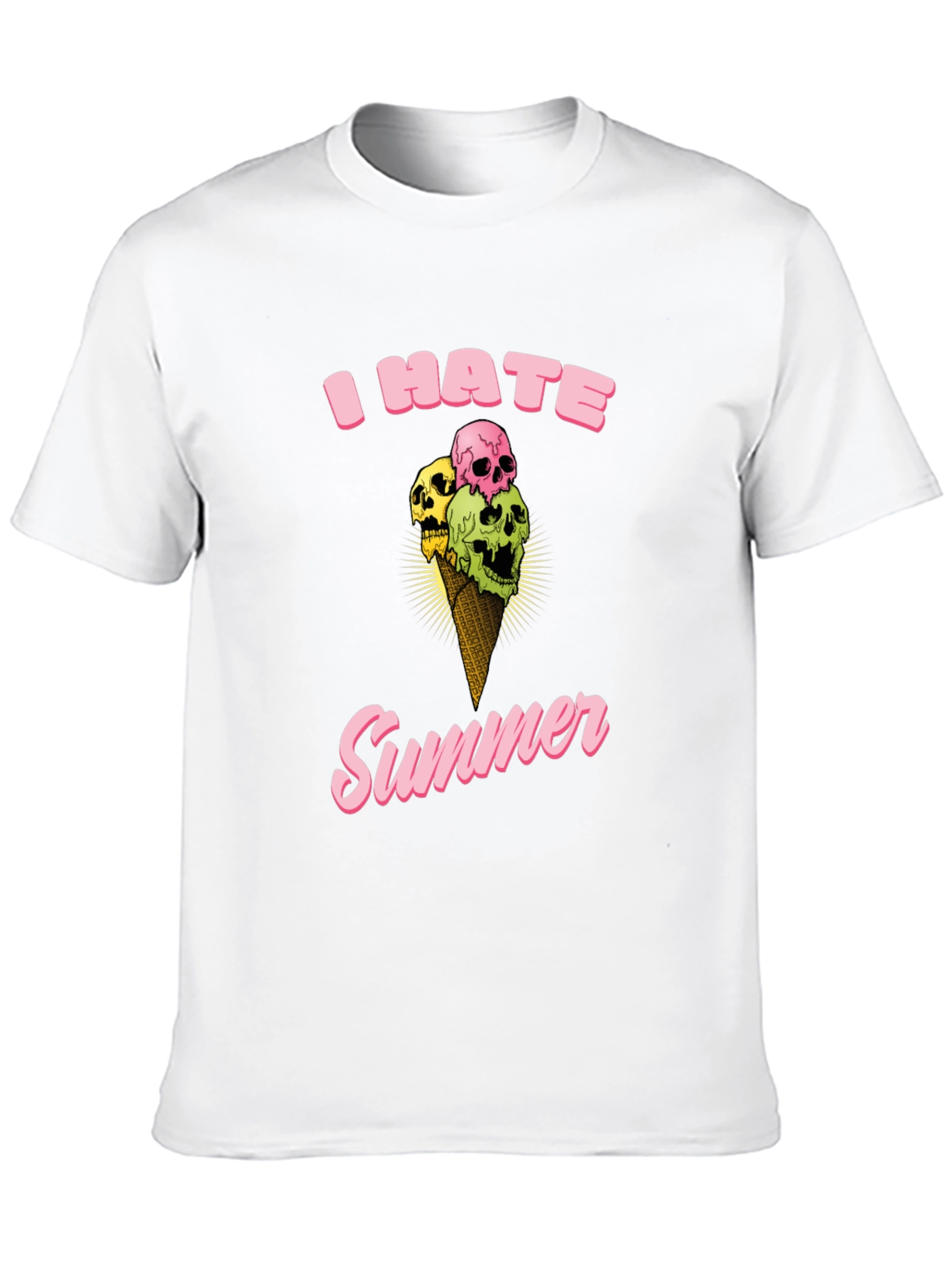 I Hate Summer Skull Ice Cream T-Shirt