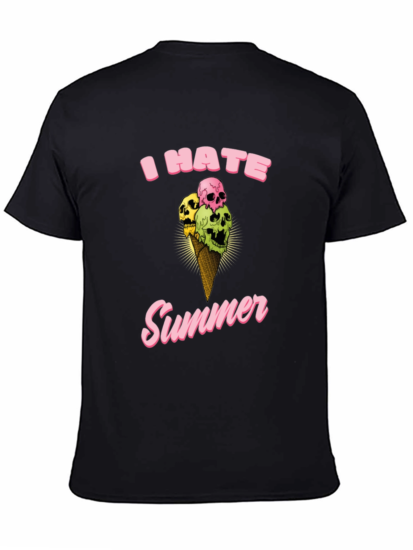 I Hate Summer Skull Ice Cream T-Shirt