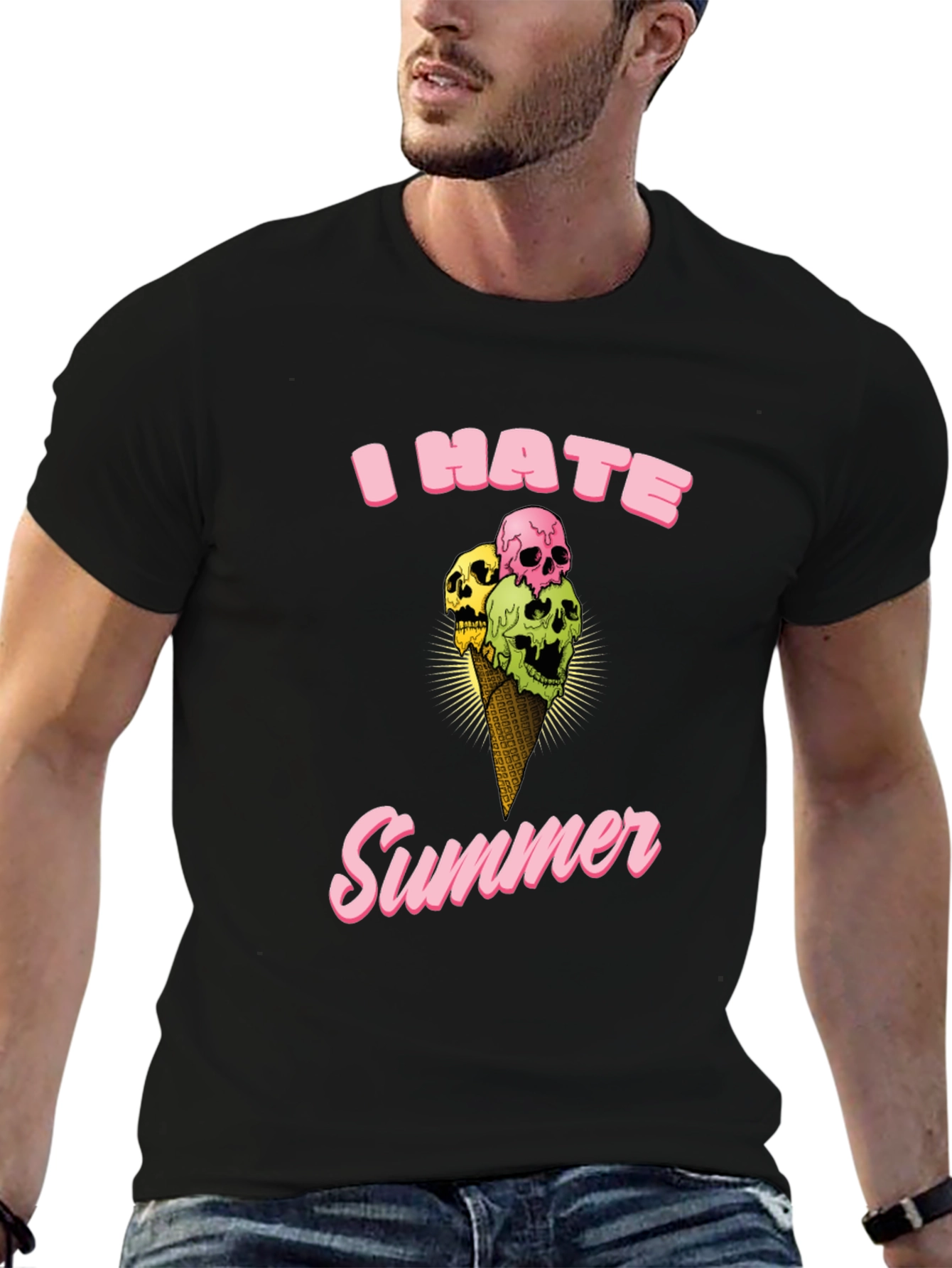 I Hate Summer Skull Ice Cream T-Shirt