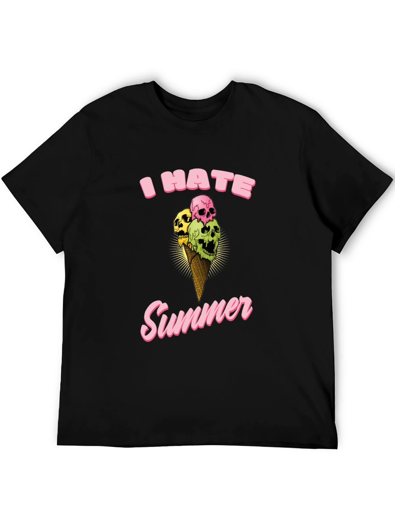 I Hate Summer Skull Ice Cream T-Shirt