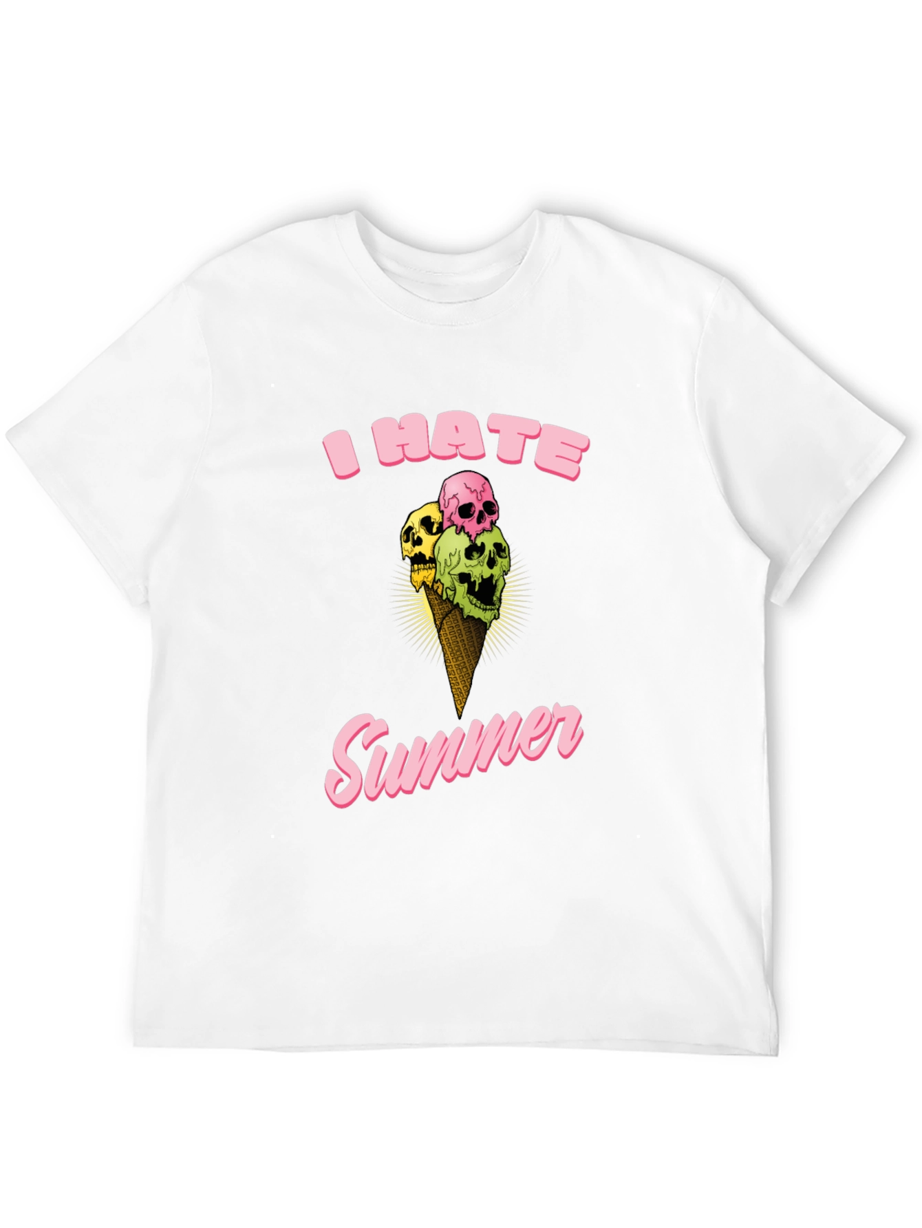 I Hate Summer Skull Ice Cream T-Shirt