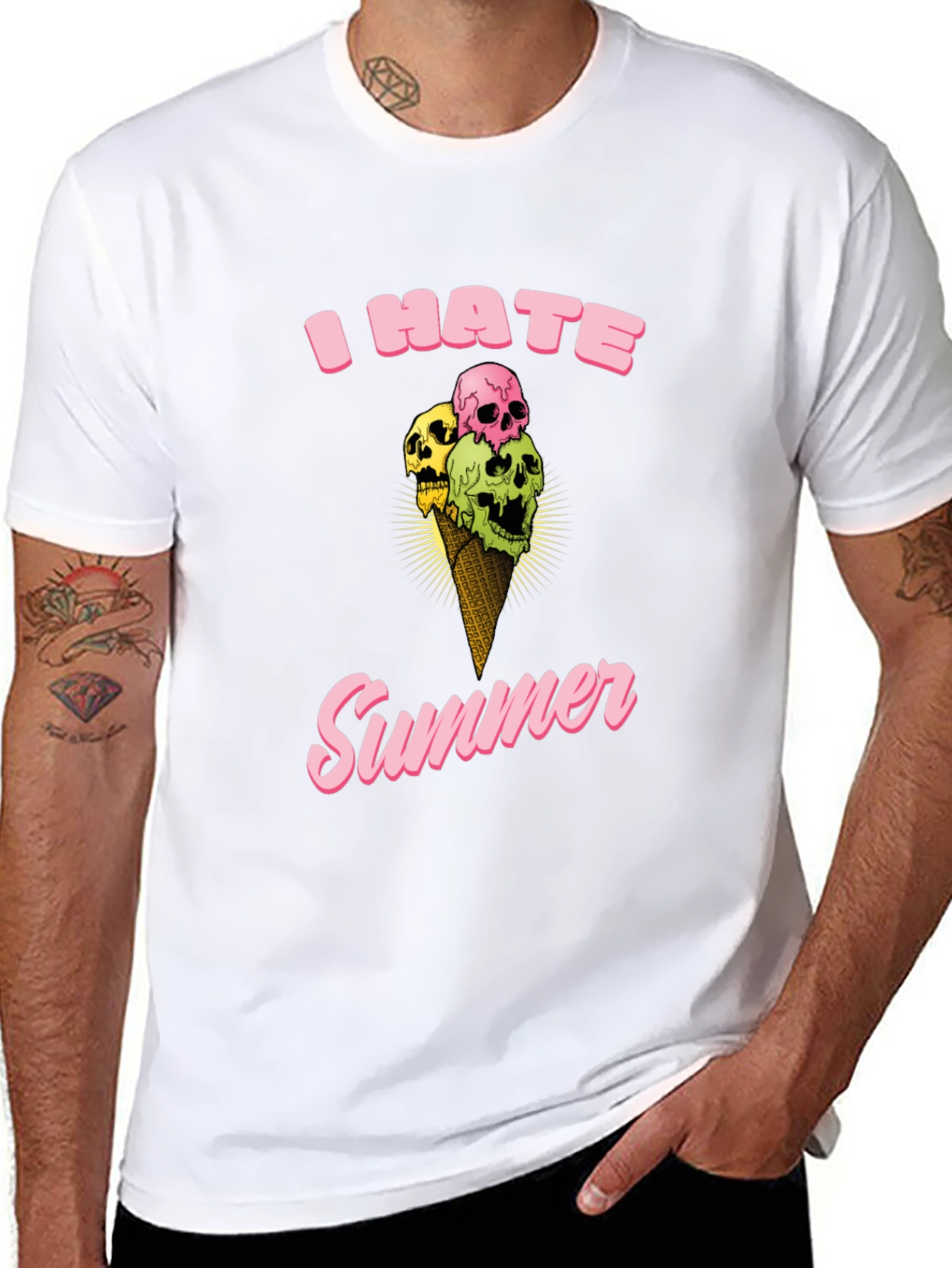 I Hate Summer Skull Ice Cream T-Shirt