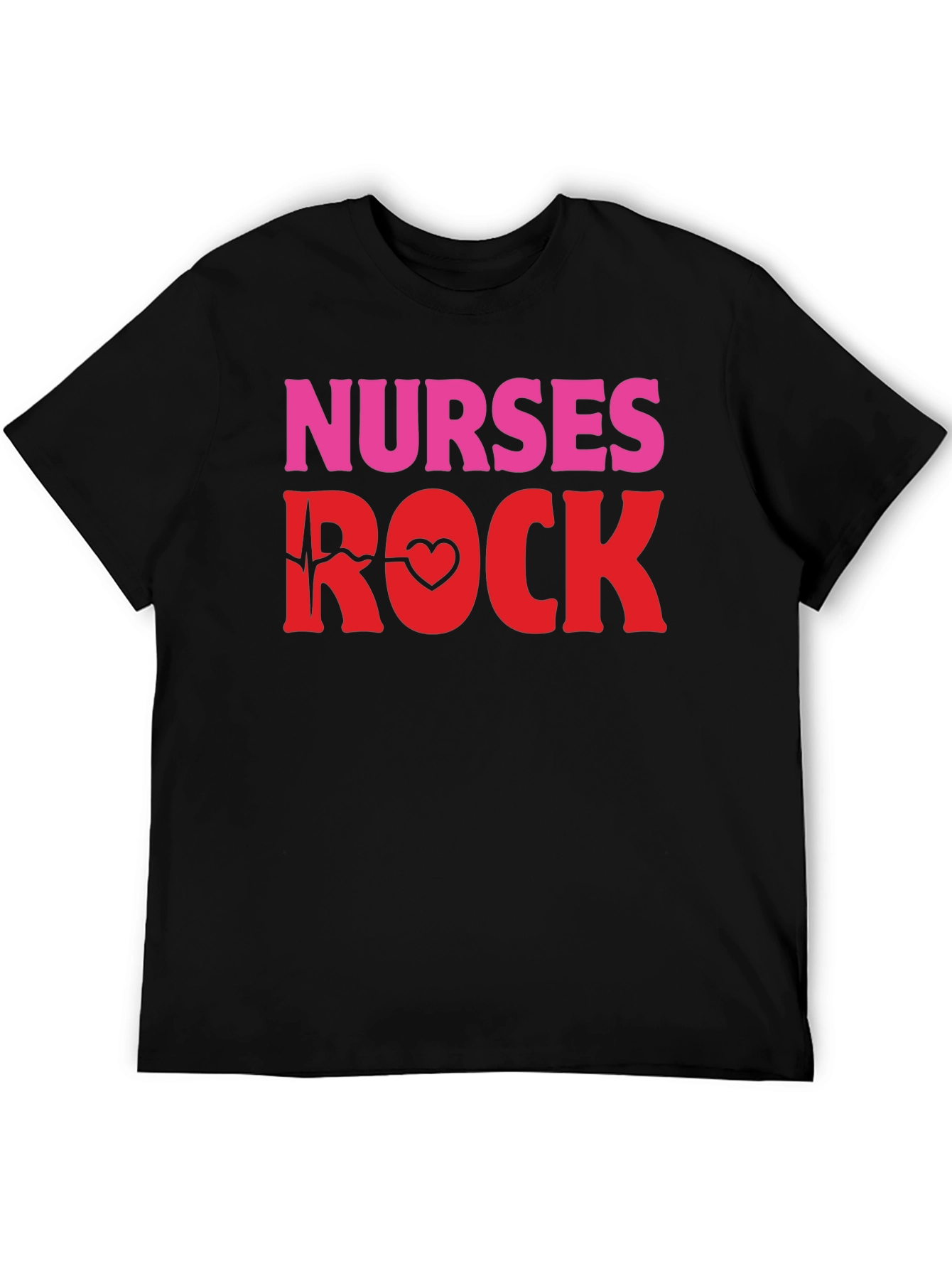 Nurses Rock Graphic Tee -  Heartbeat Design