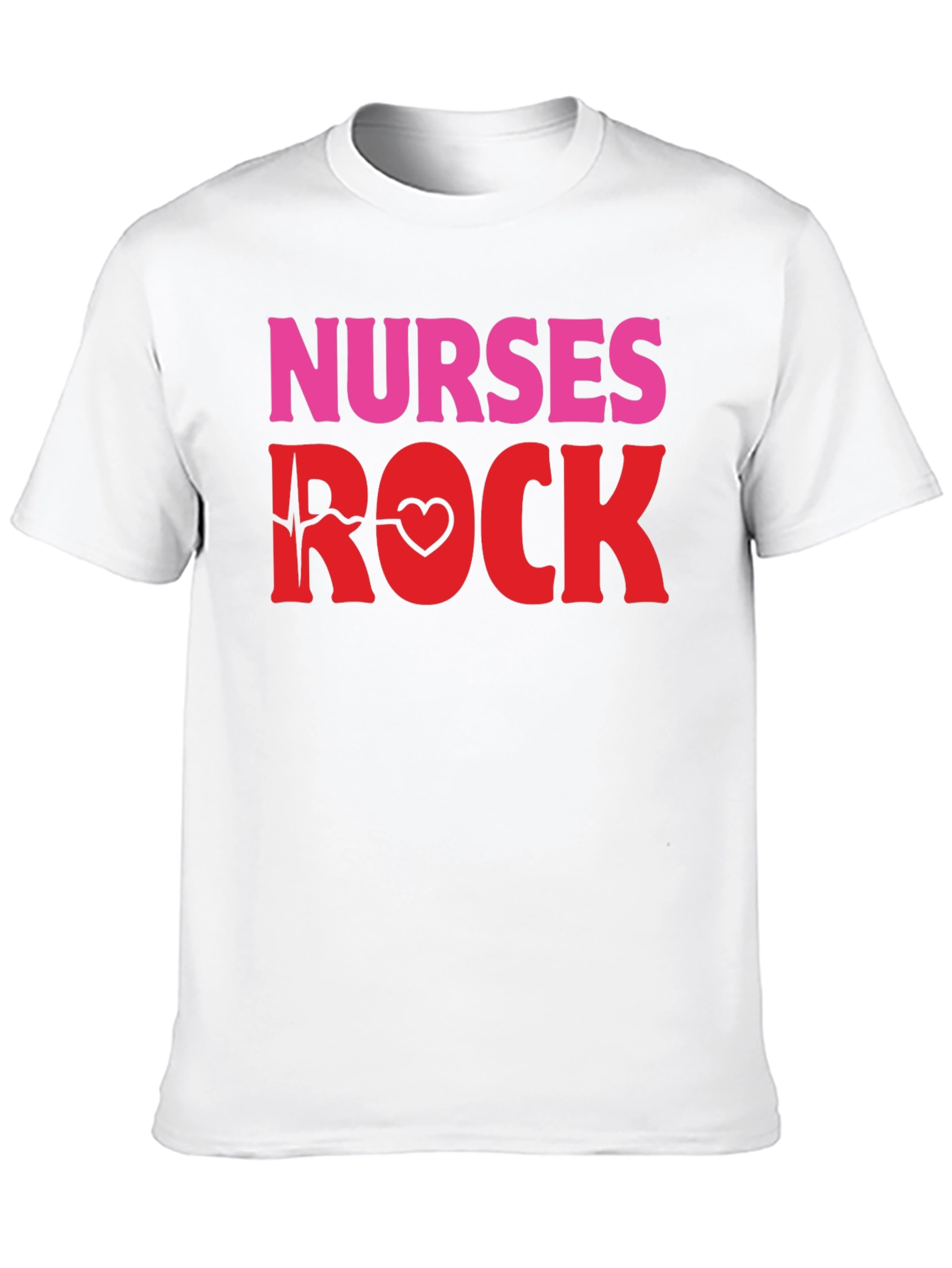 Nurses Rock Graphic Tee -  Heartbeat Design