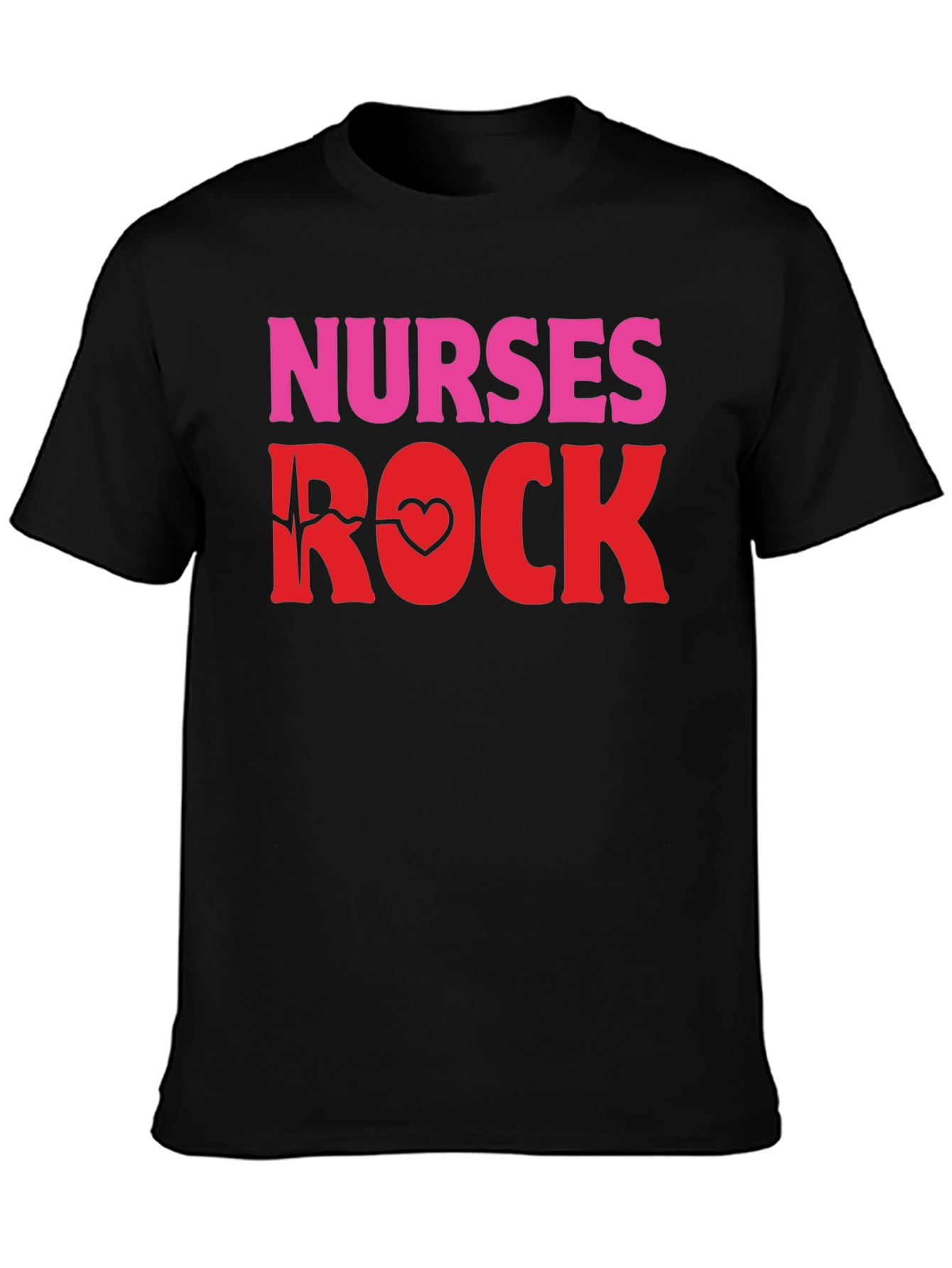 Nurses Rock Graphic Tee -  Heartbeat Design