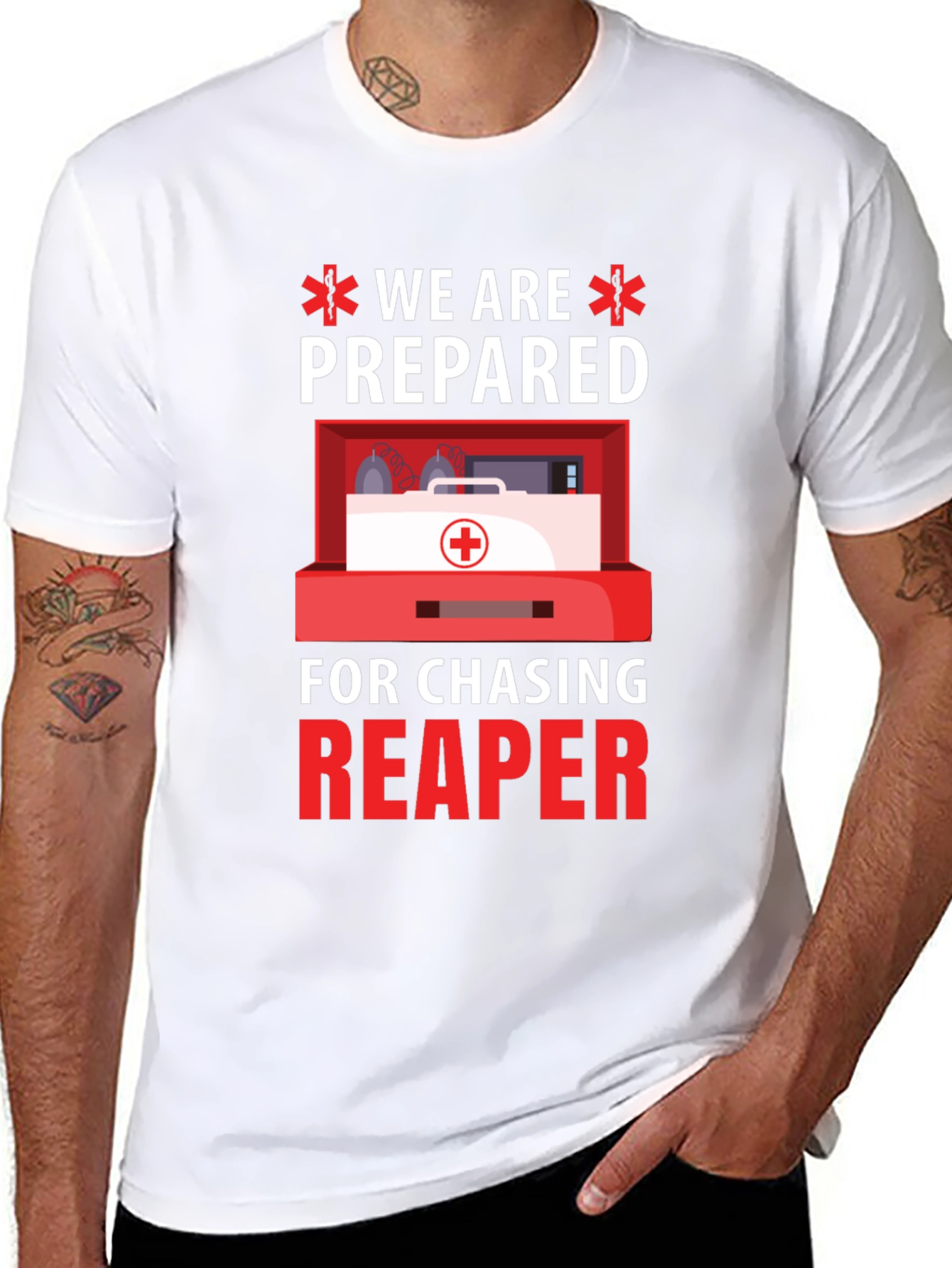 Prepared Reaper Chasing First Aid T-Shirt