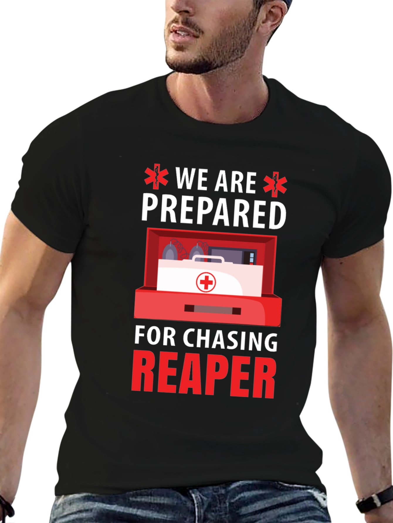 Prepared Reaper Chasing First Aid T-Shirt