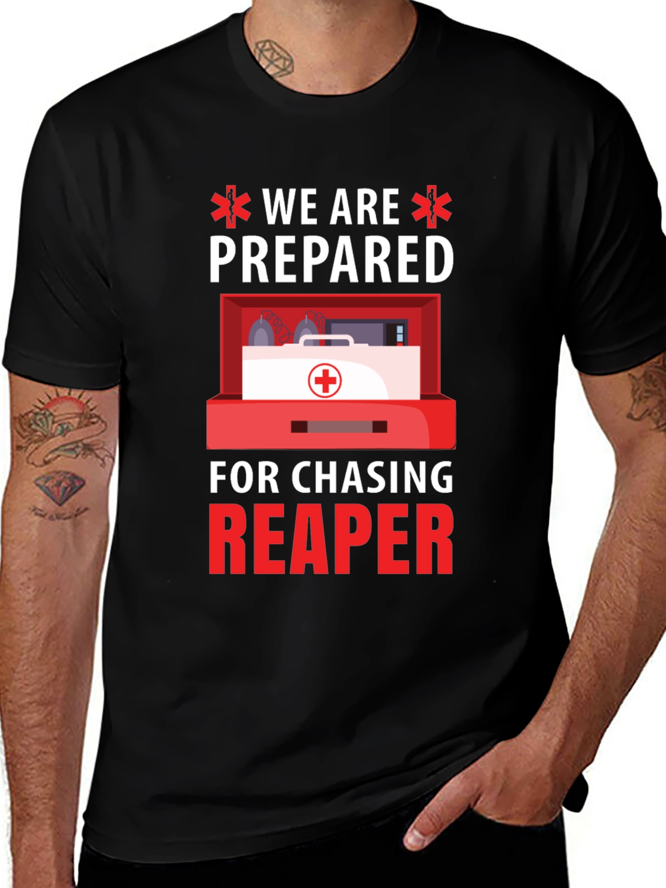 Prepared Reaper Chasing First Aid T-Shirt
