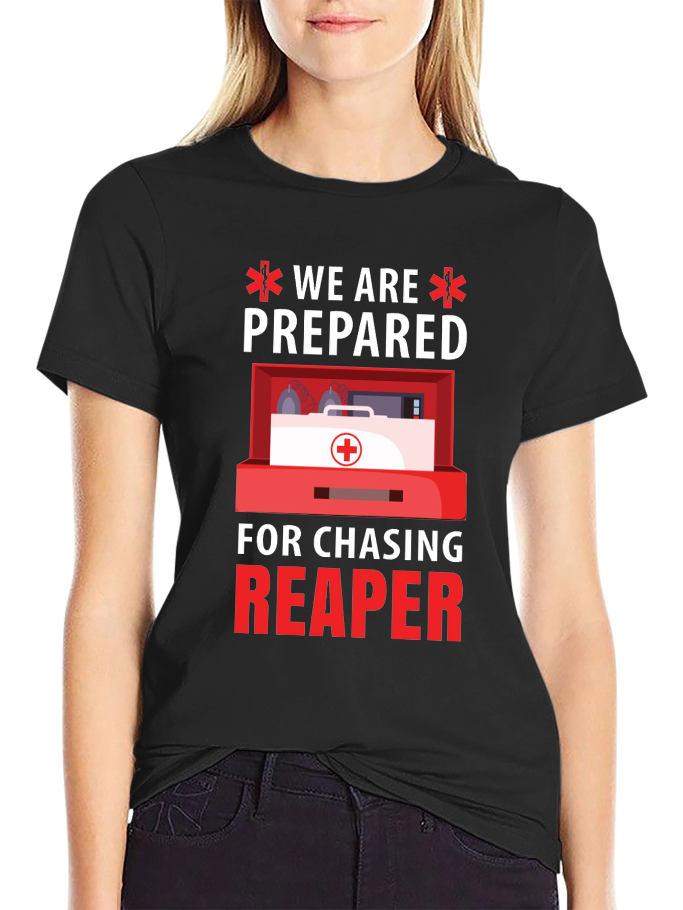 Prepared Reaper Chasing First Aid T-Shirt