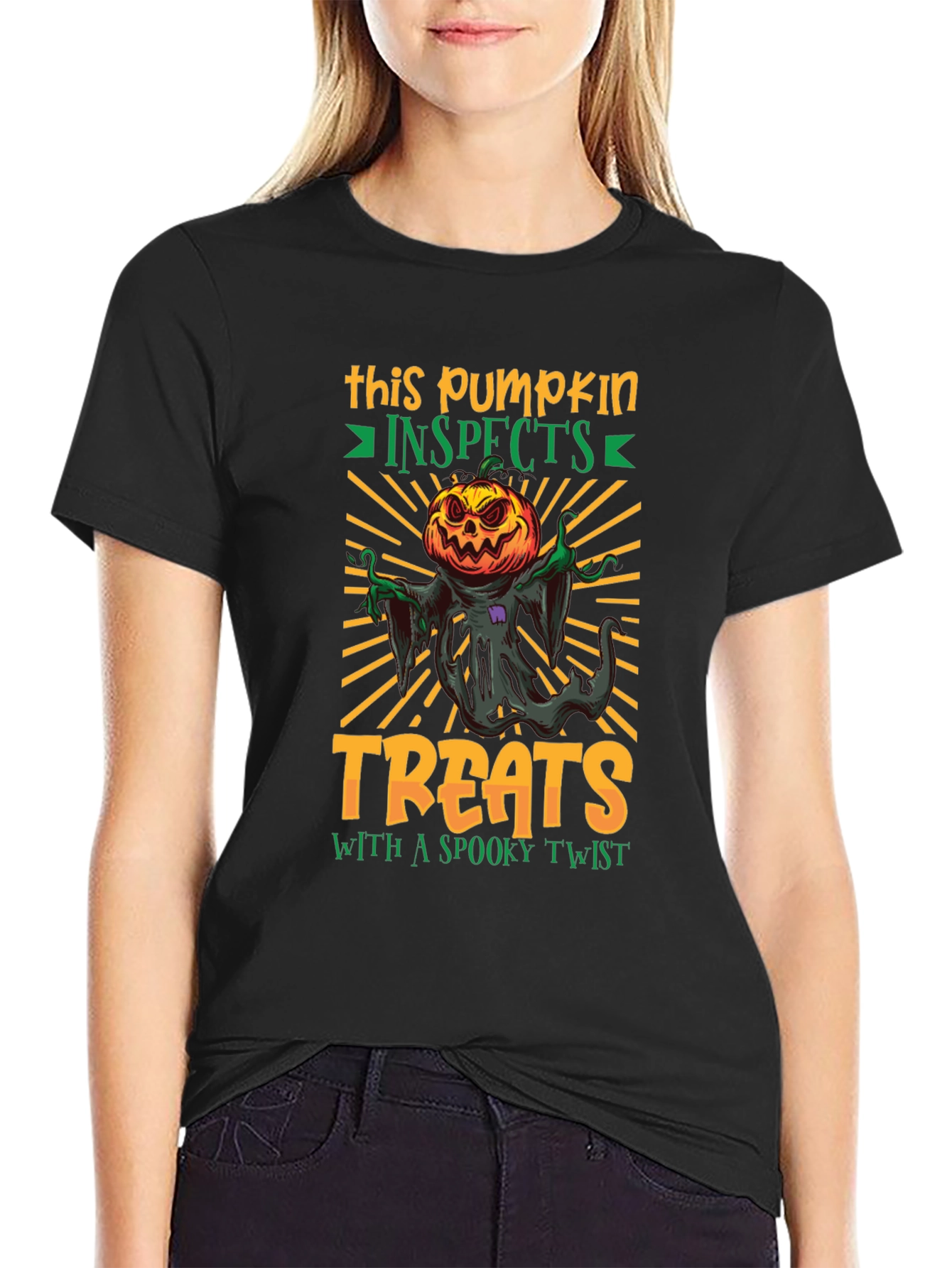 Spooky Pumpkin Treats Halloween T-Shirt