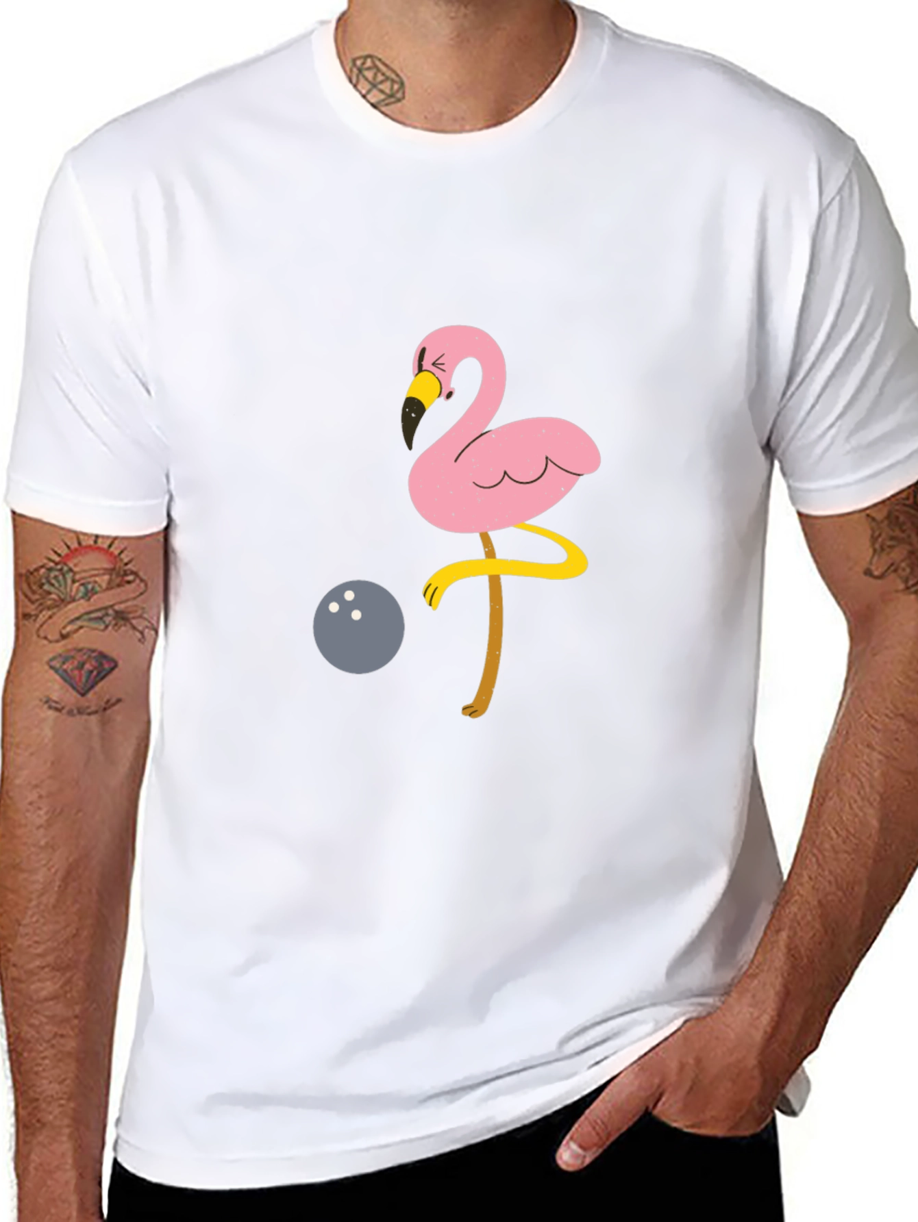 Flamingo Bowling T-Shirt - Fun & Unique Design
