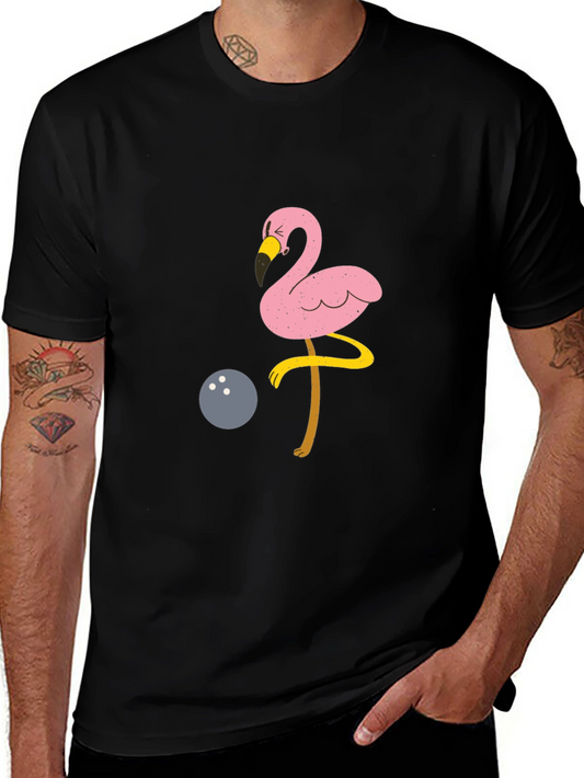 Flamingo Bowling T-Shirt - Fun & Unique Design