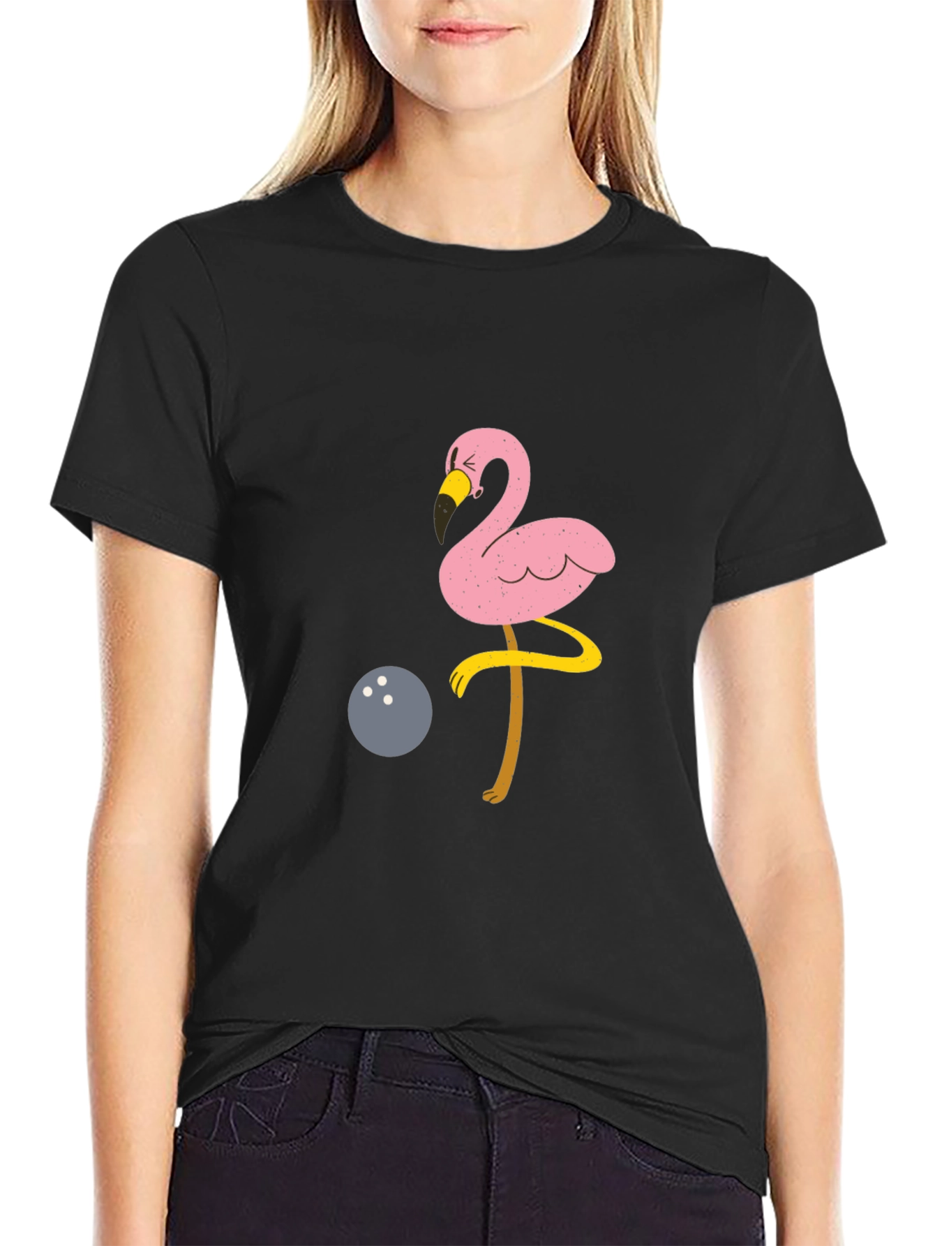 Flamingo Bowling T-Shirt - Fun & Unique Design