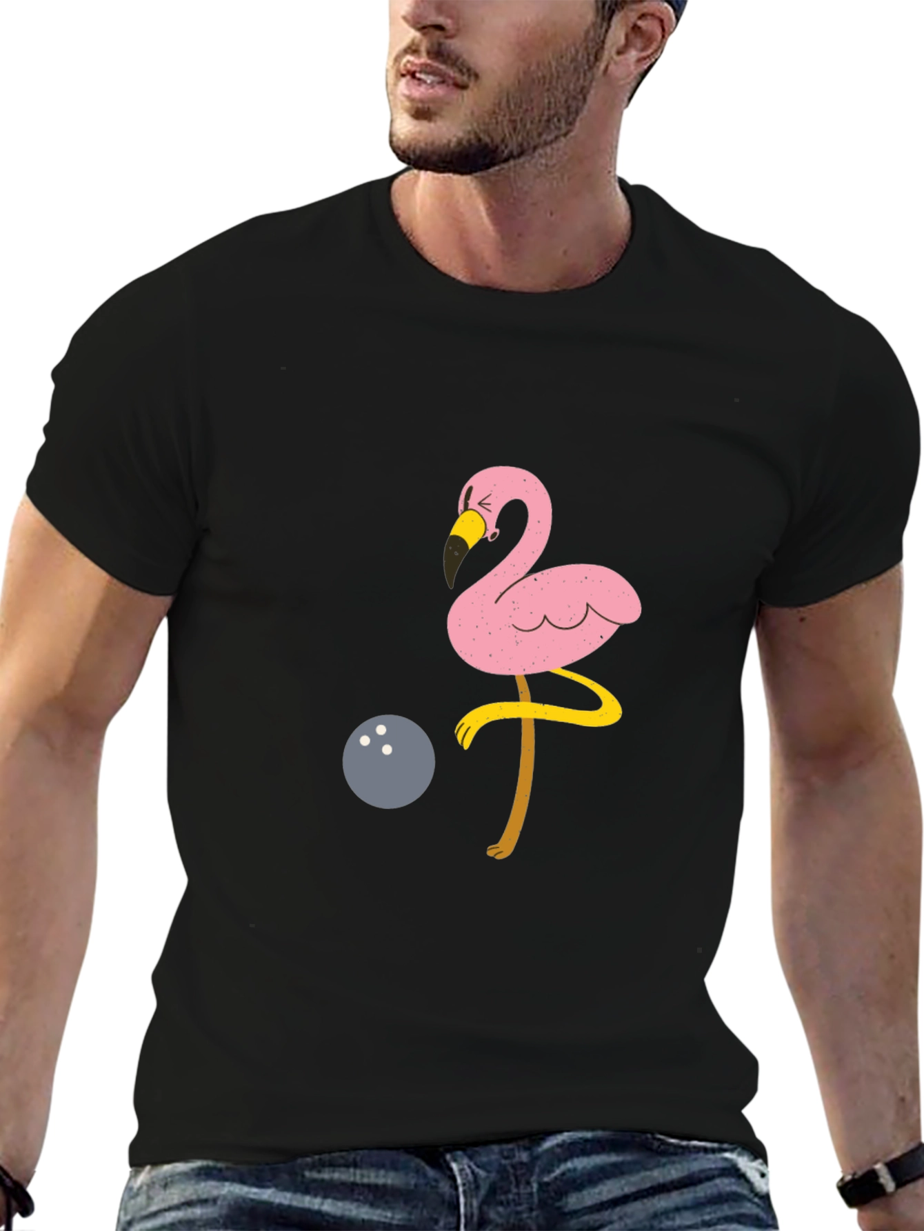 Flamingo Bowling T-Shirt - Fun & Unique Design