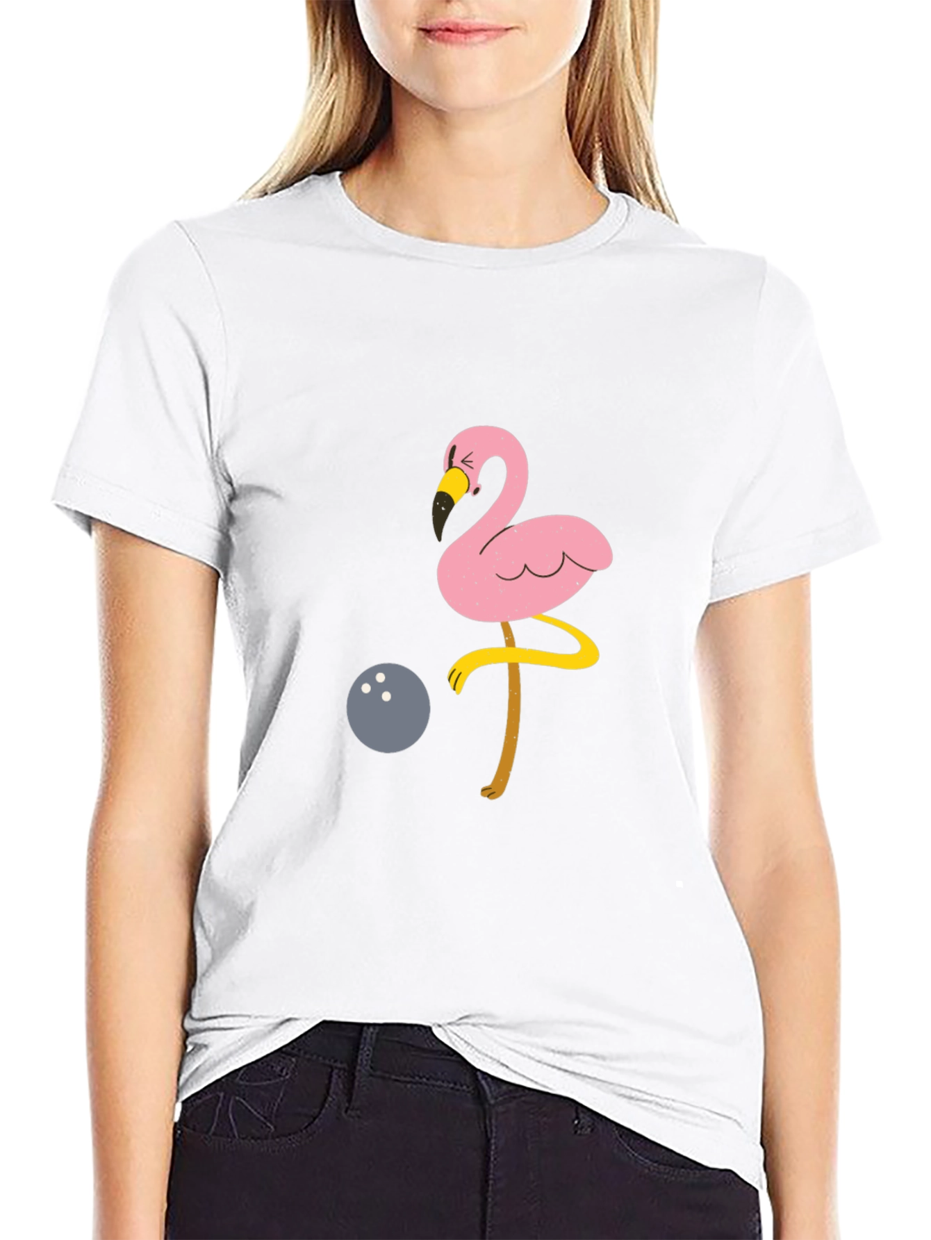 Flamingo Bowling T-Shirt - Fun & Unique Design