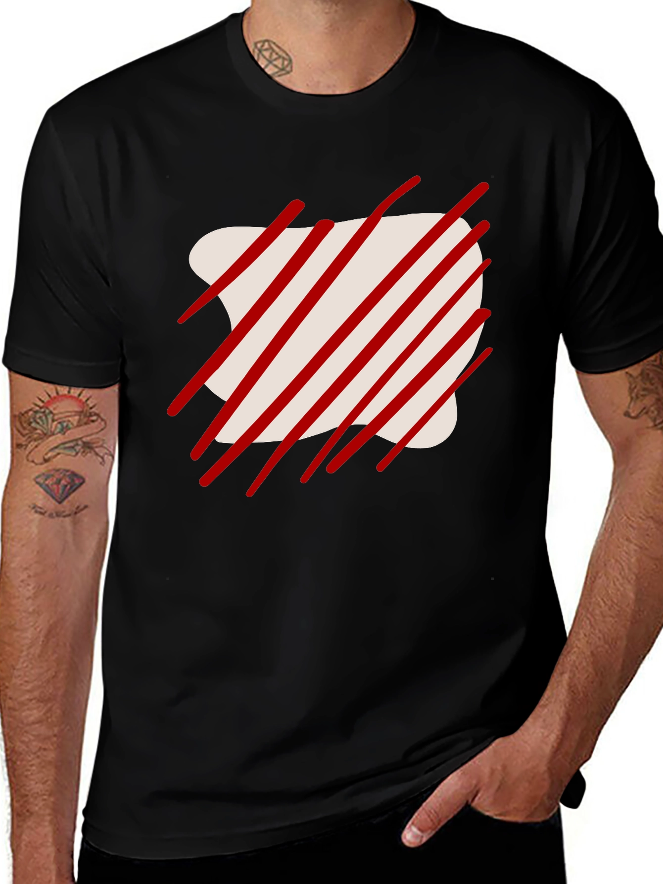 Abstract Graphic Tee - Modern Casual Wear