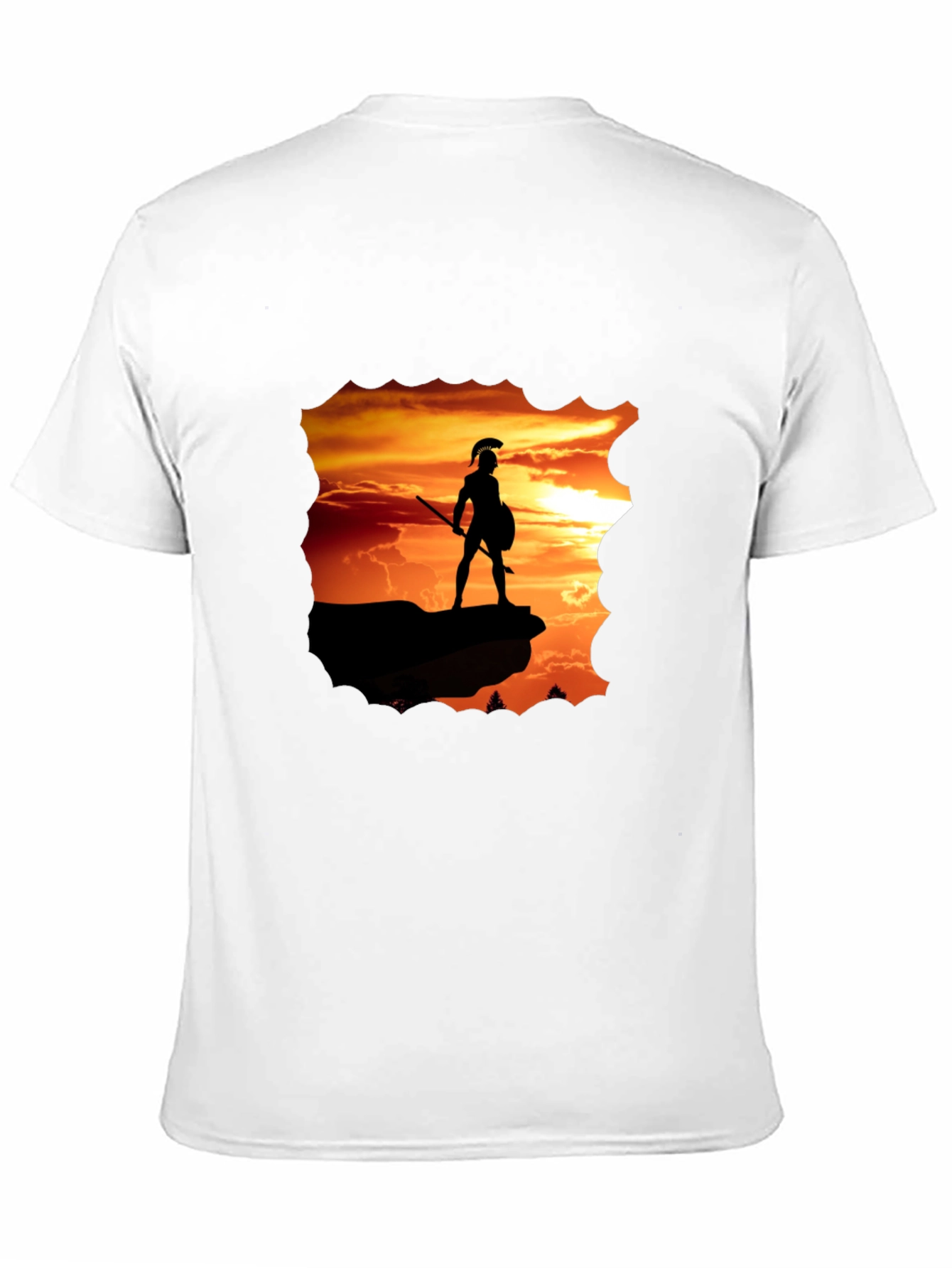 Warrior Sunset Graphic T-Shirt - Black
