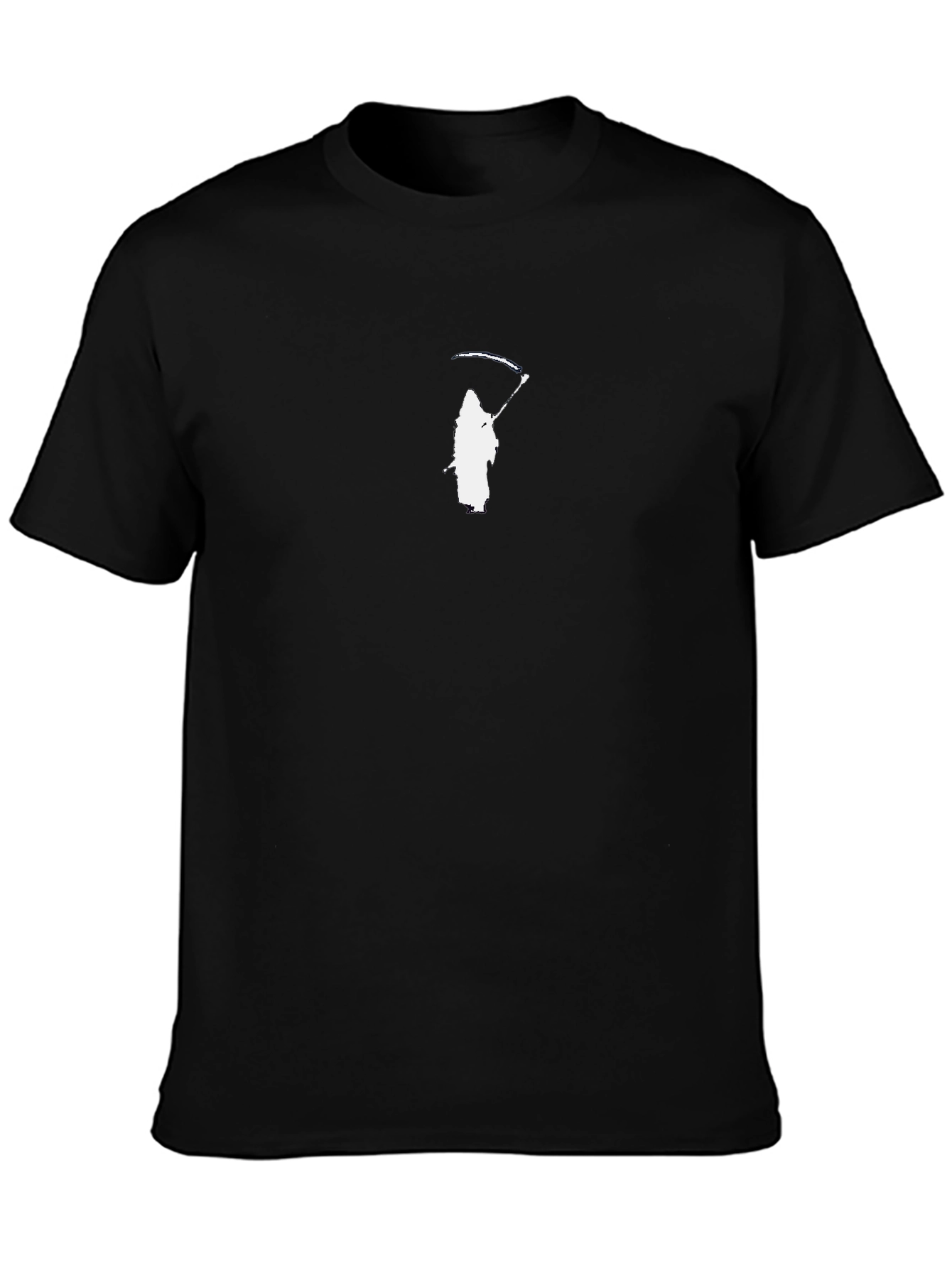Grim Reaper Graphic Tee - Black Cotton T-Shirt