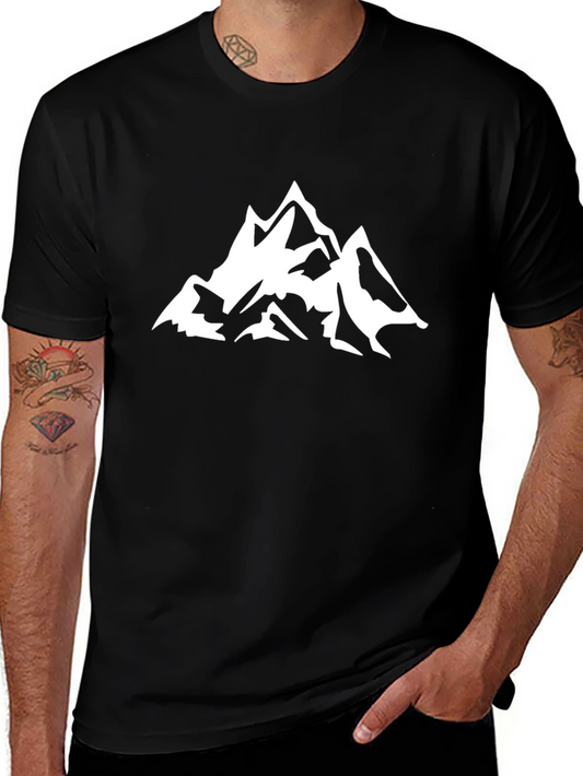 Mountain Peak Graphic Tee - Black