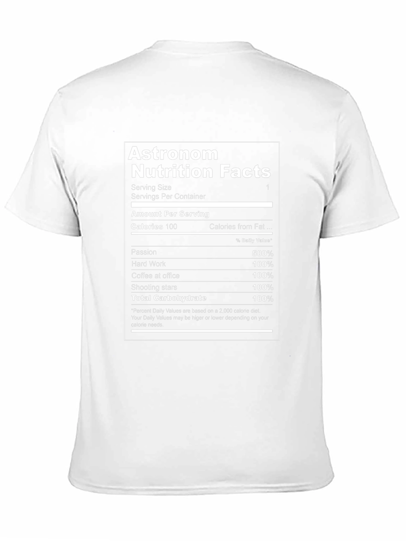 Astronomer Nutrition Facts T-Shirt - Black