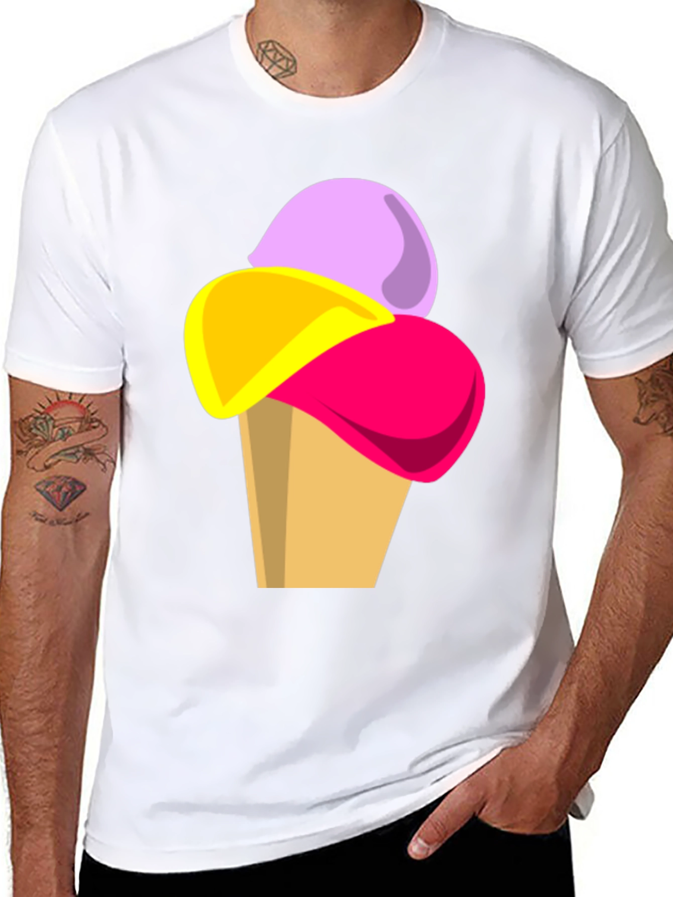 Ice Cream Graphic Tee - Fun Casual T-Shirt